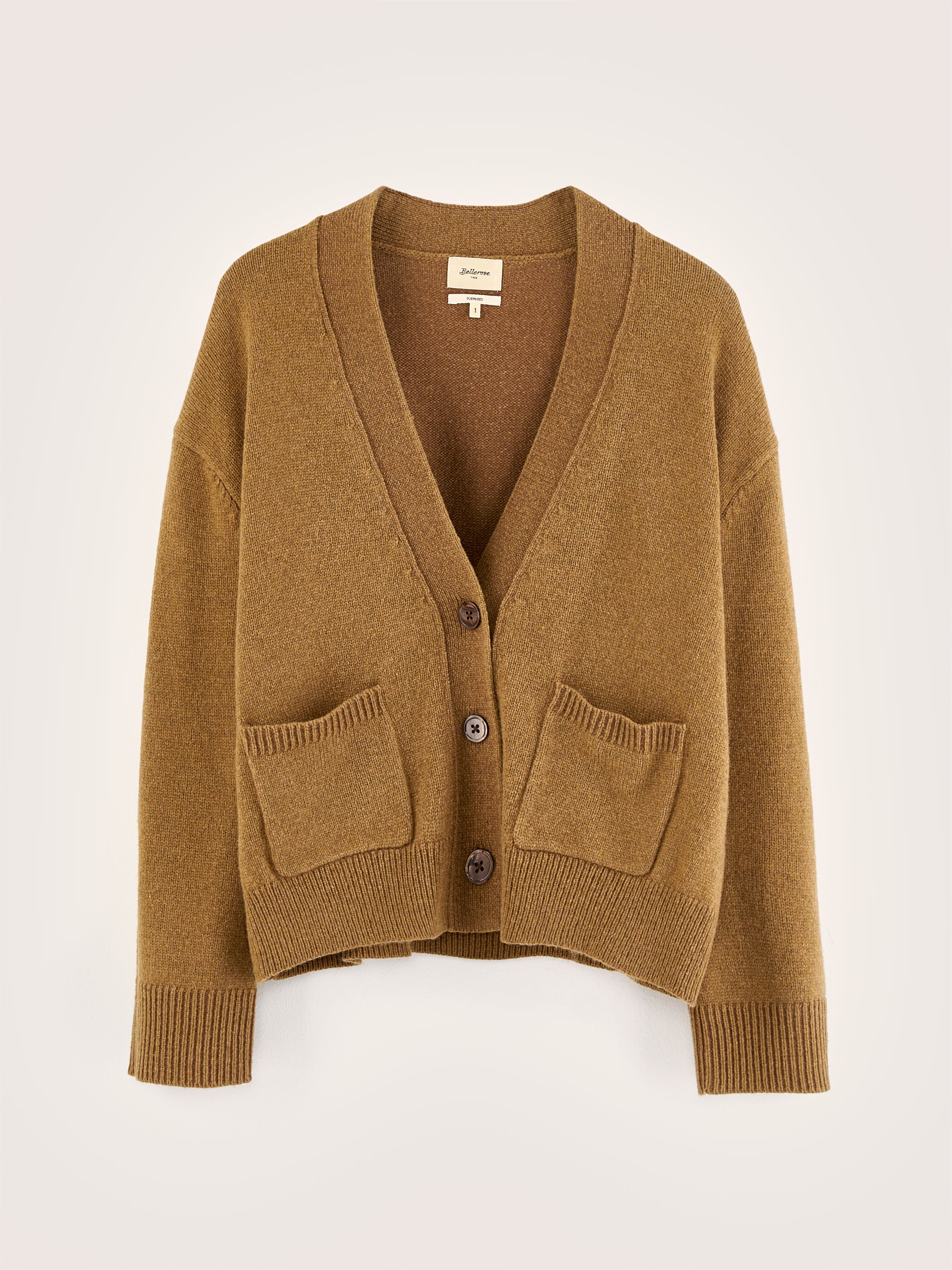 Gaddin boxy cardigan (242 / W / TAN)