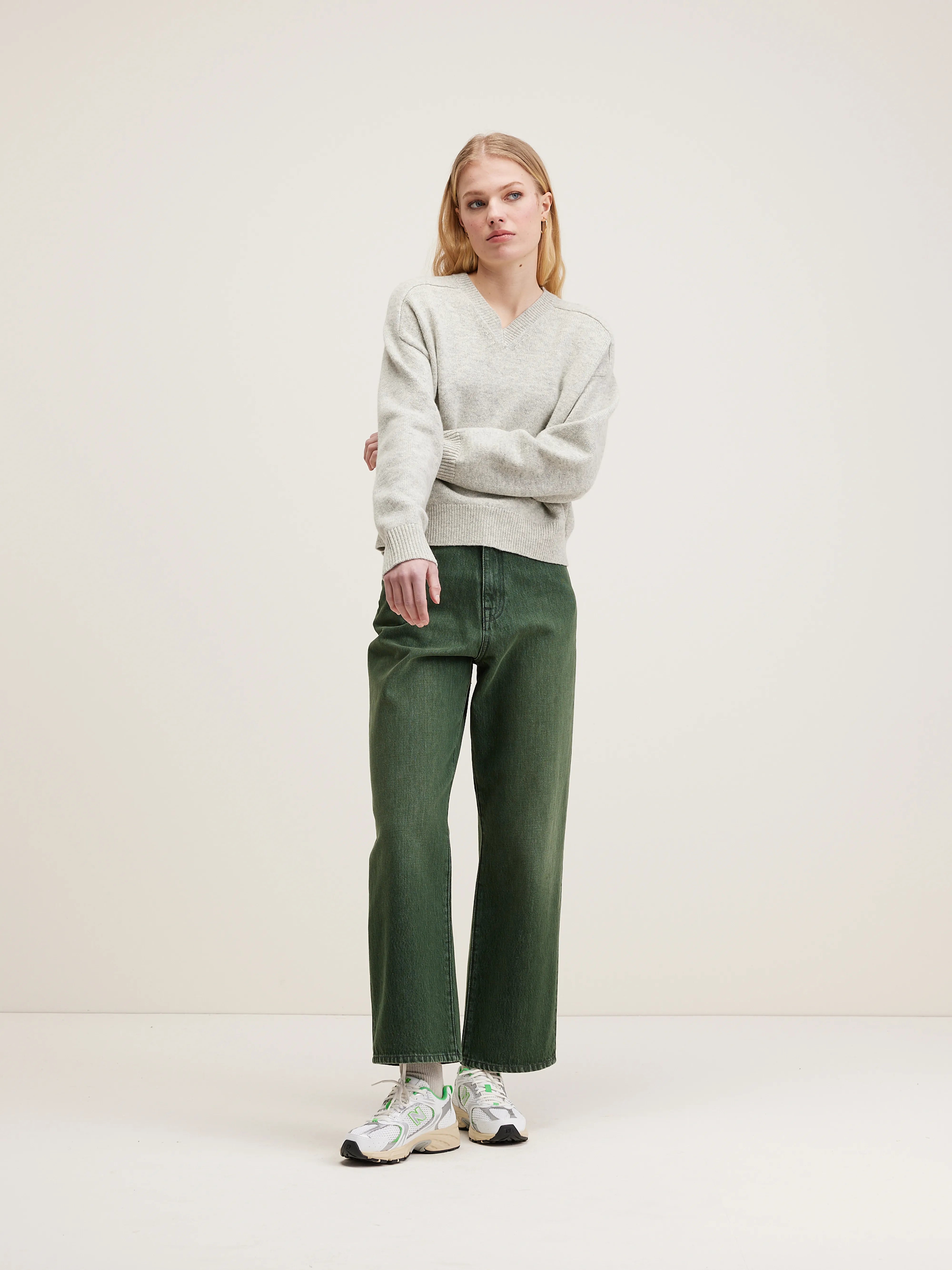 Gador Boxy Sweater - Oyster For Women | Bellerose