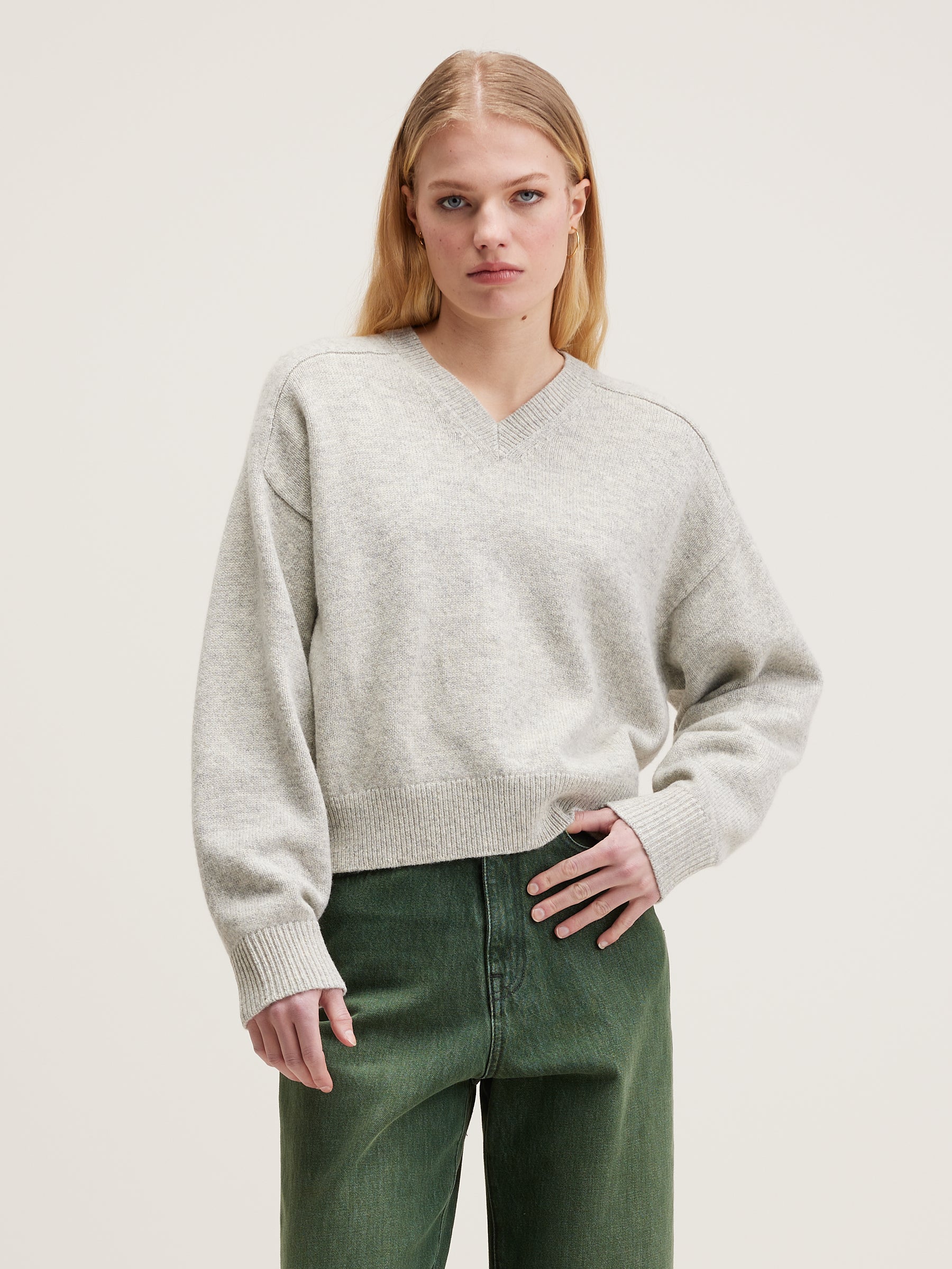 Gador Boxy Sweater - Oyster For Women | Bellerose