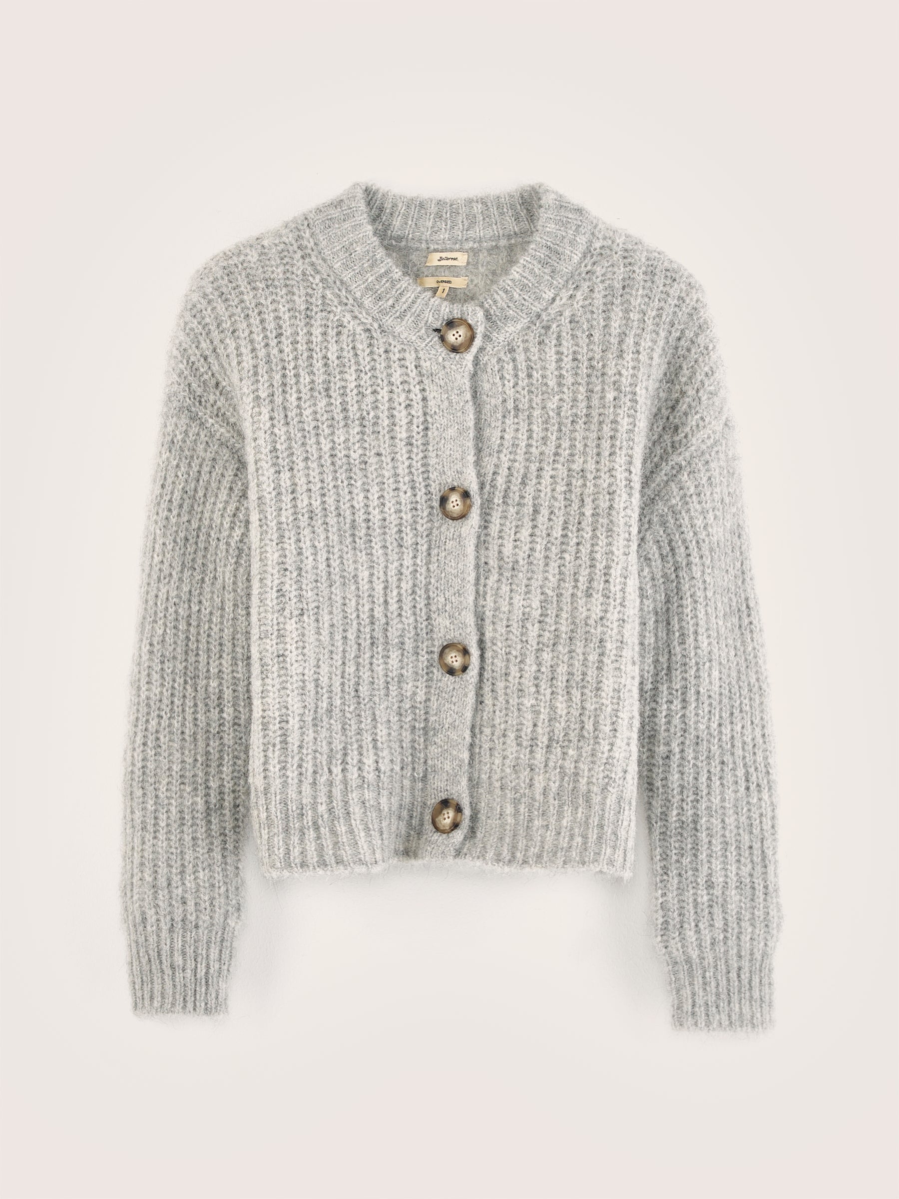 Adyka v-hals cardigan (242 / W / LIGHT GREY)