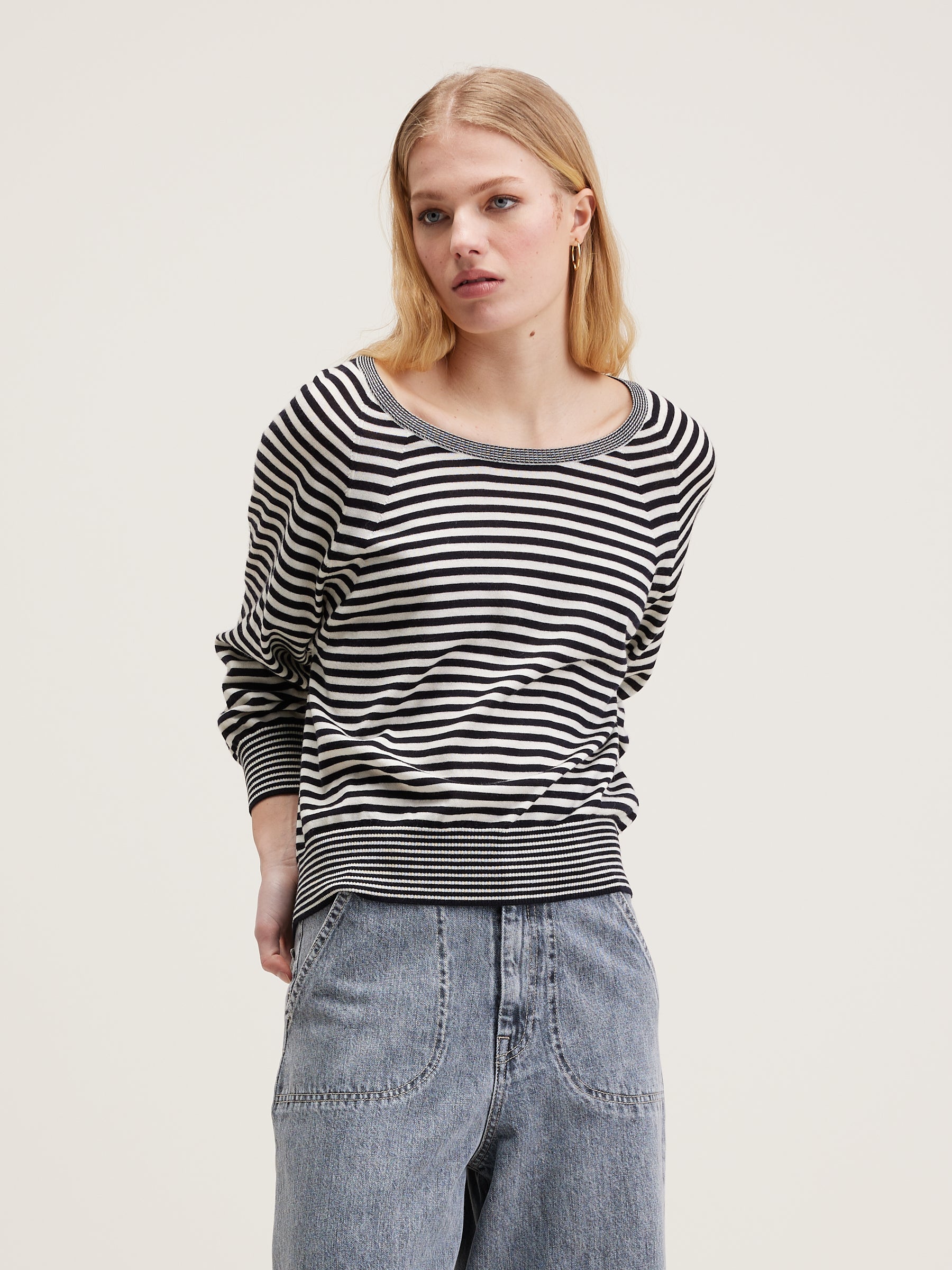 Aloty gestreepte cardigan (242 / W / STRIPE A)