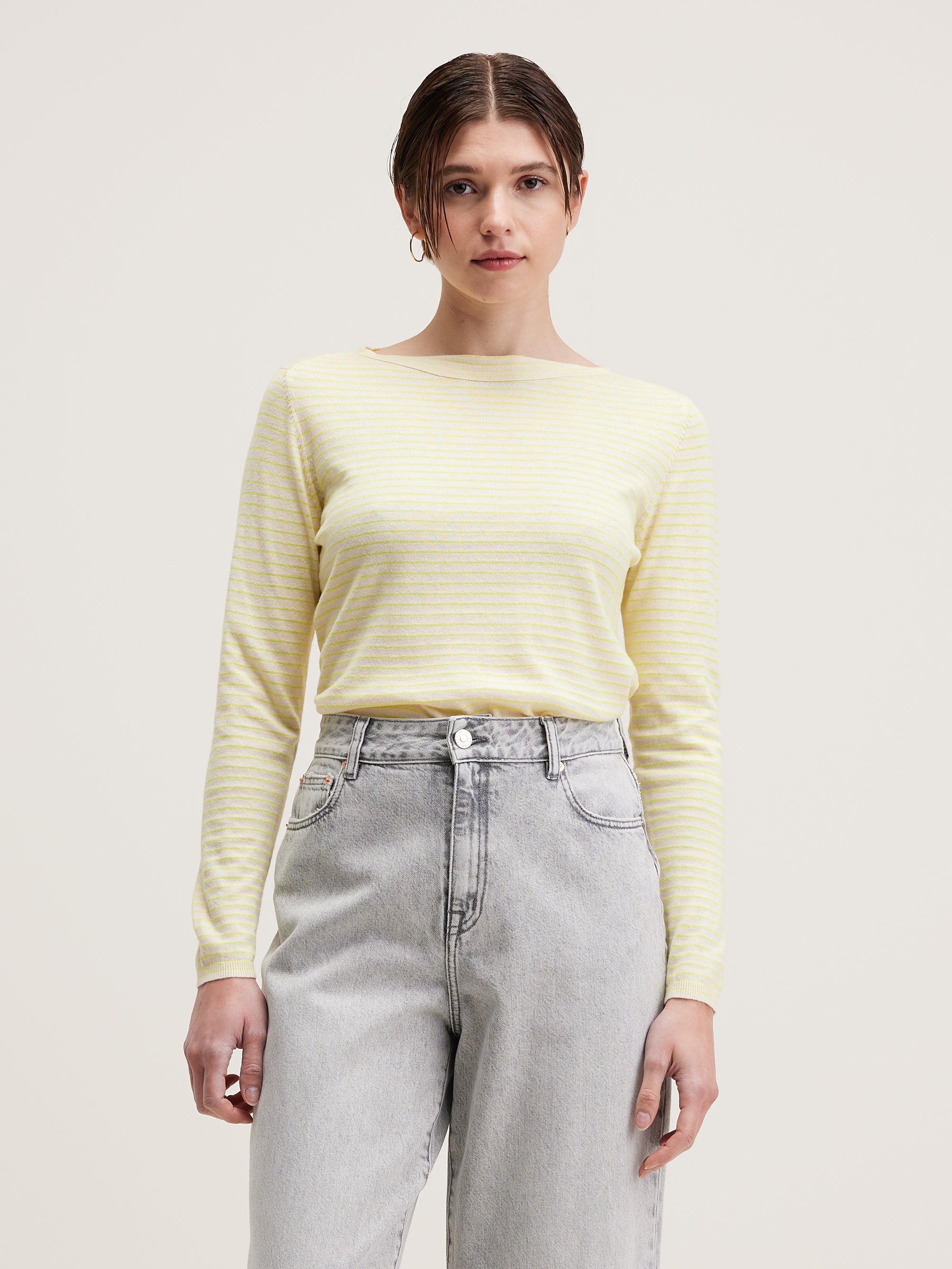 Gop Boatneck Sweater - Milky way For Women | Bellerose