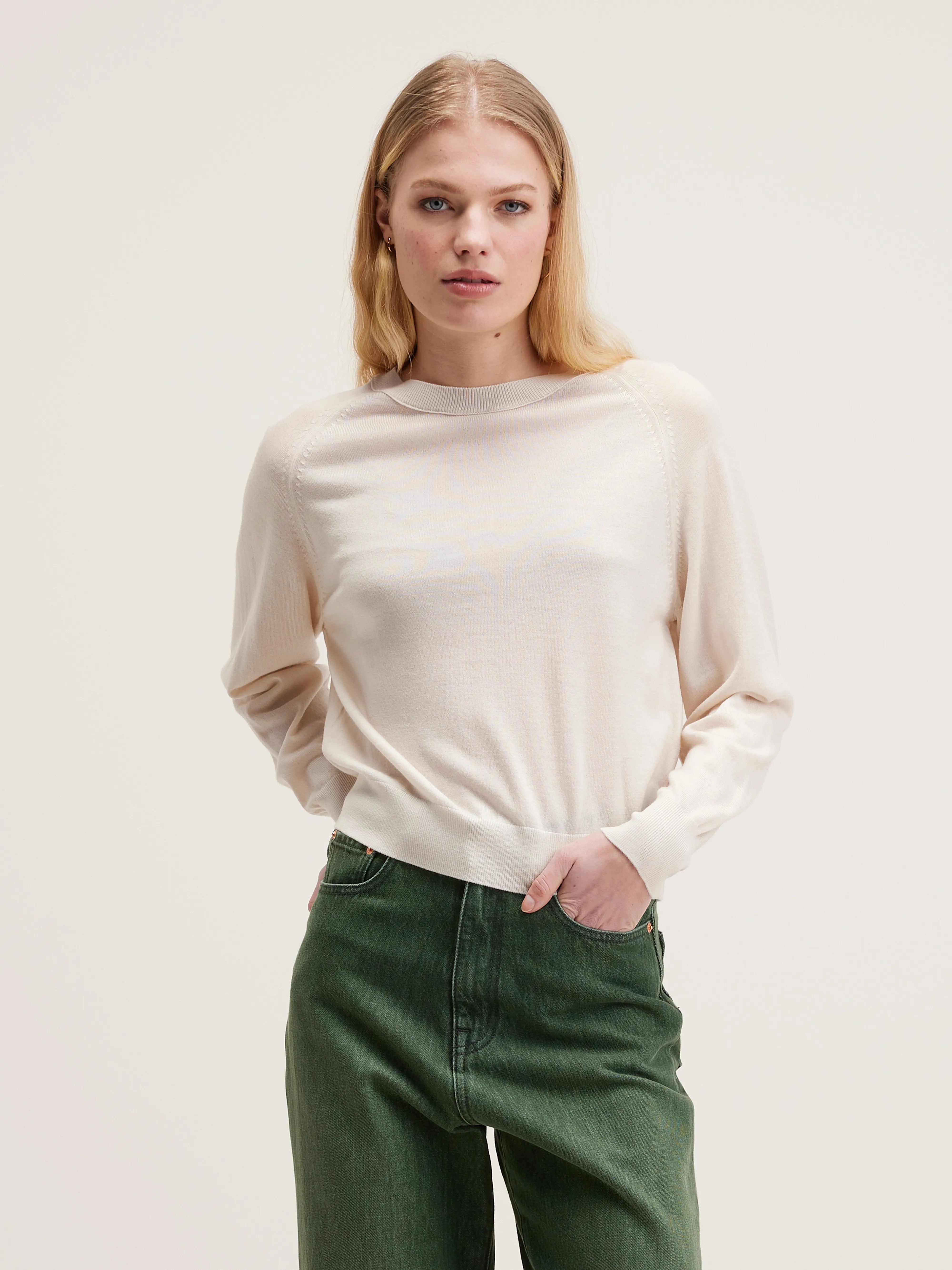 Delen classic sweater (242 / W / IVORY)