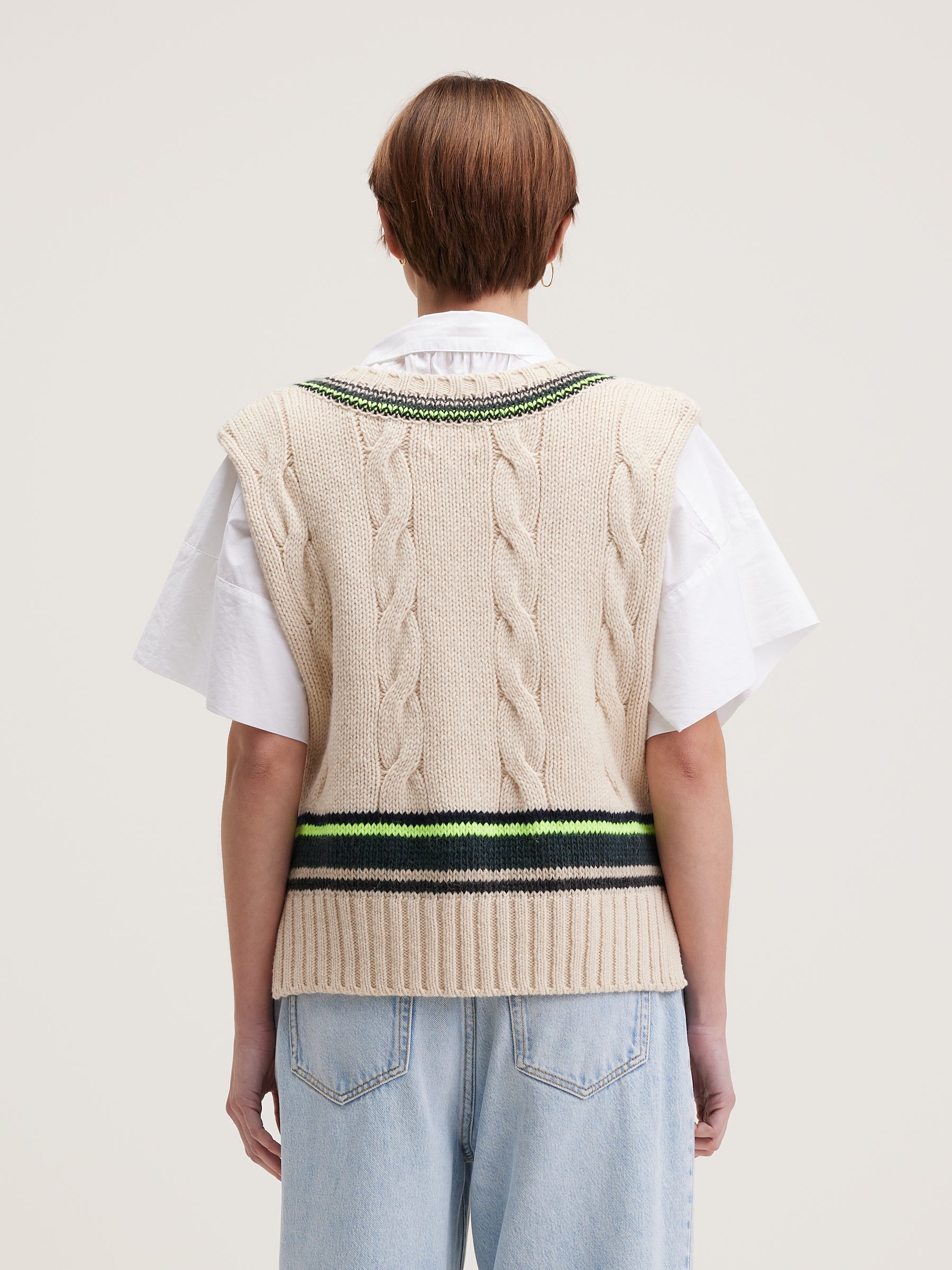 Asno sleeveless sweater (242 / W / IVORY)