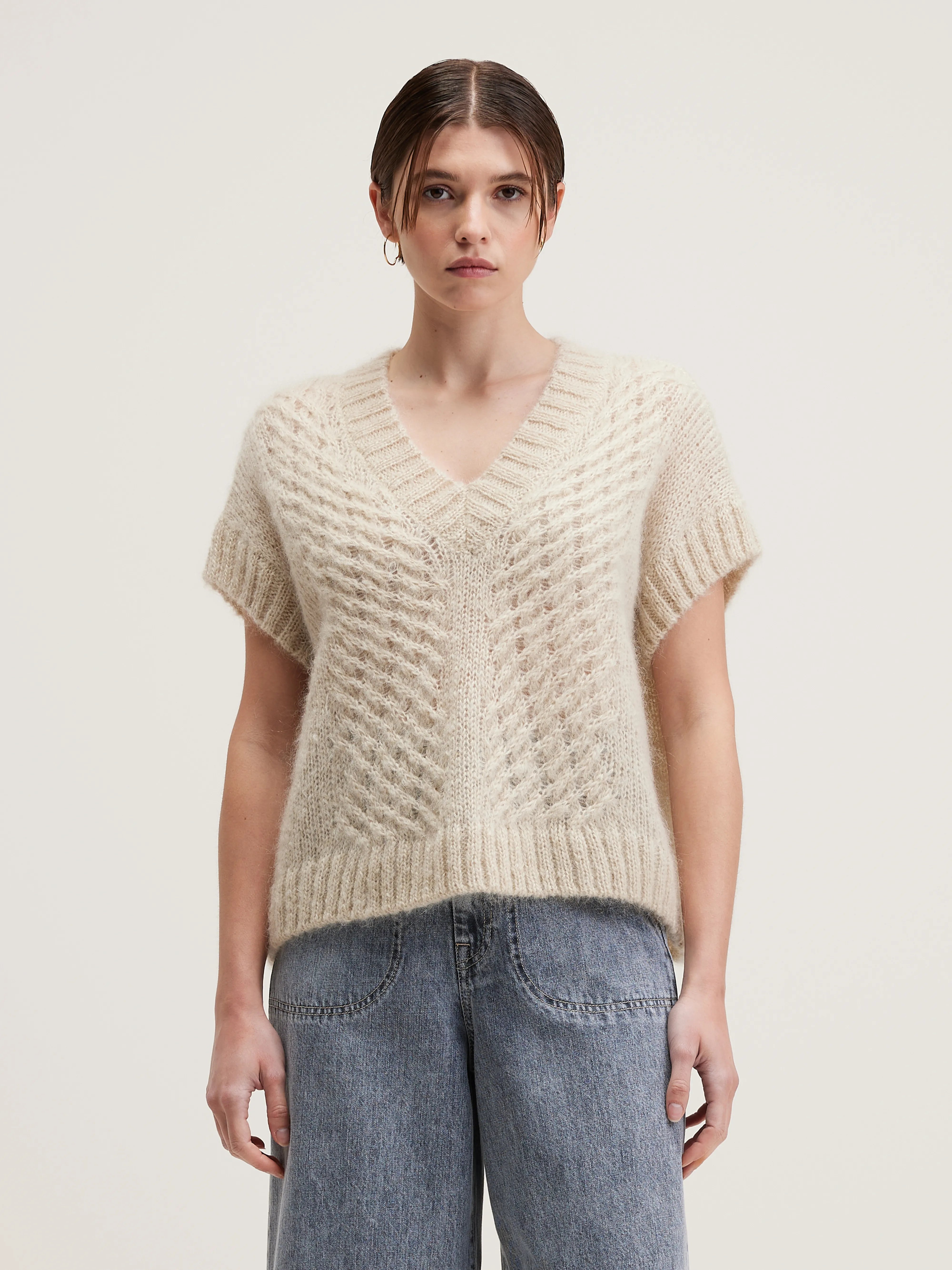 Pull Sans Manches Abevy - Sable Pour Femme | Bellerose