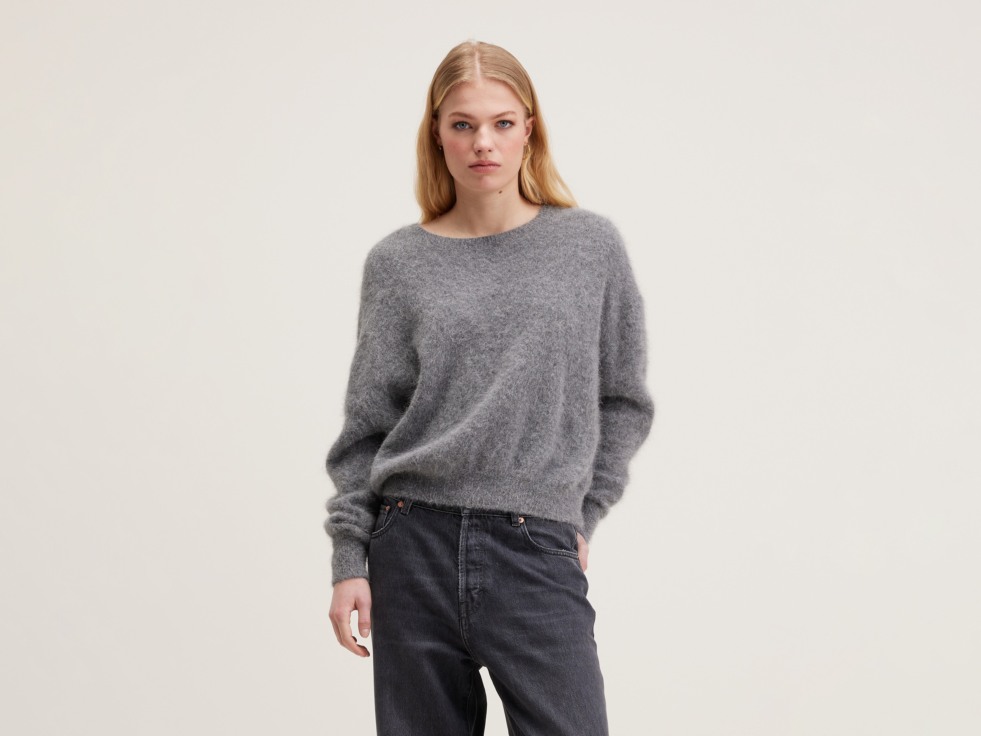 Pull en angora Datus (242 / W / MID GREY)