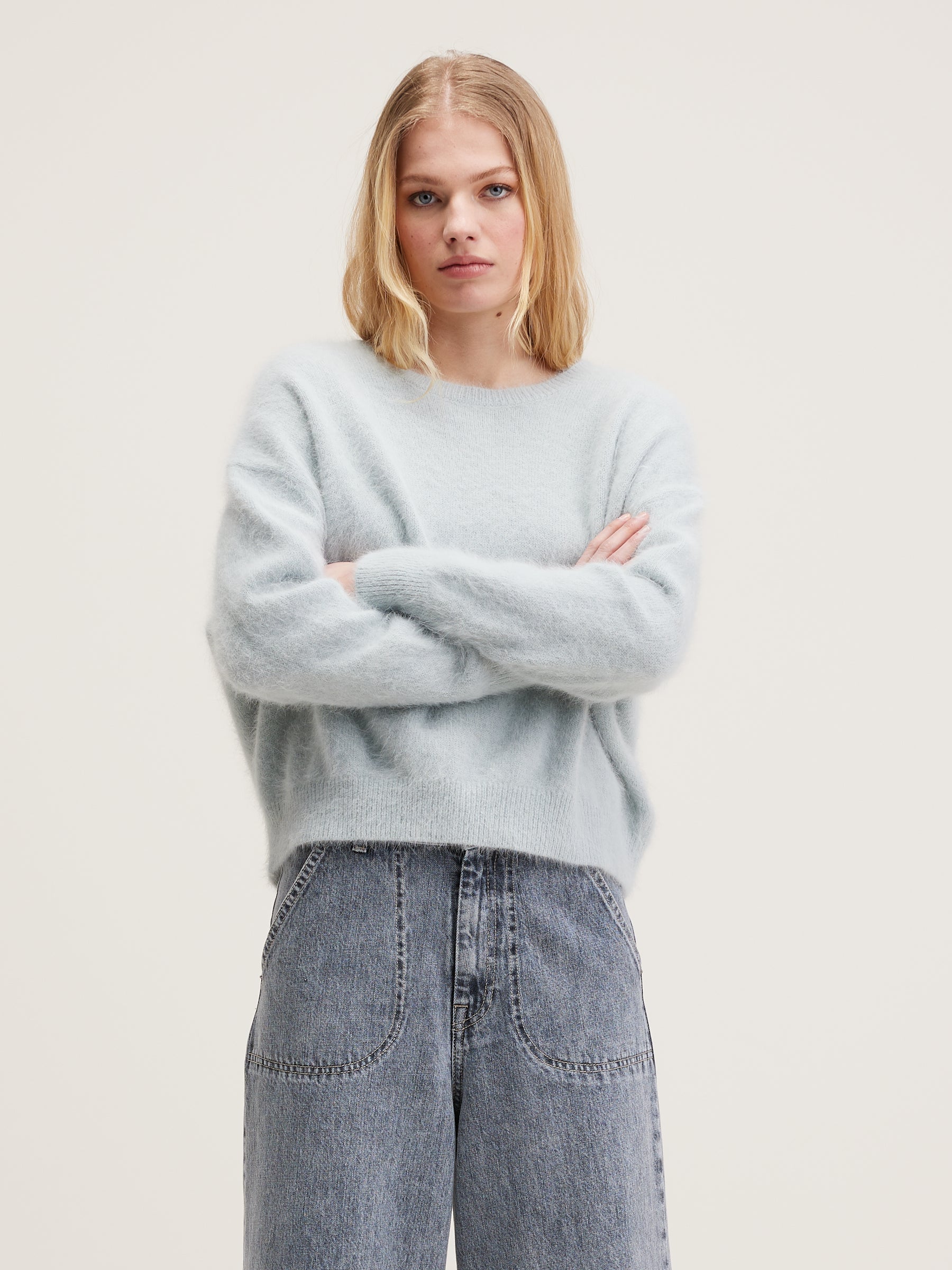 Datus Angora-blend Sweater - Givre For Women | Bellerose