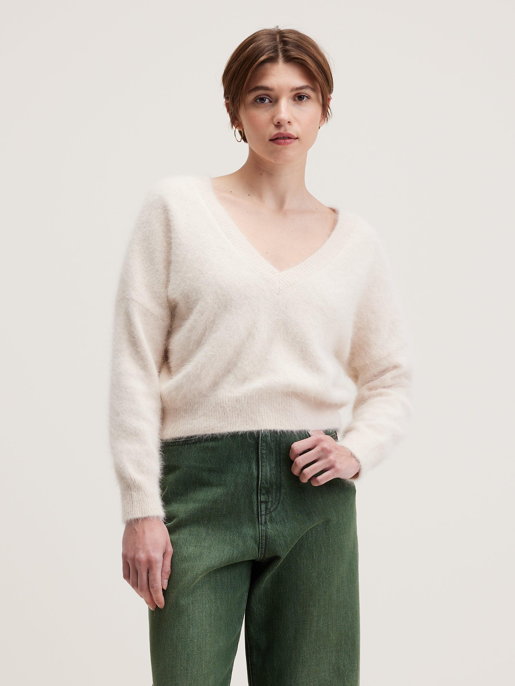 Pull en angora Datev (242 / W / PARCHEMIN)