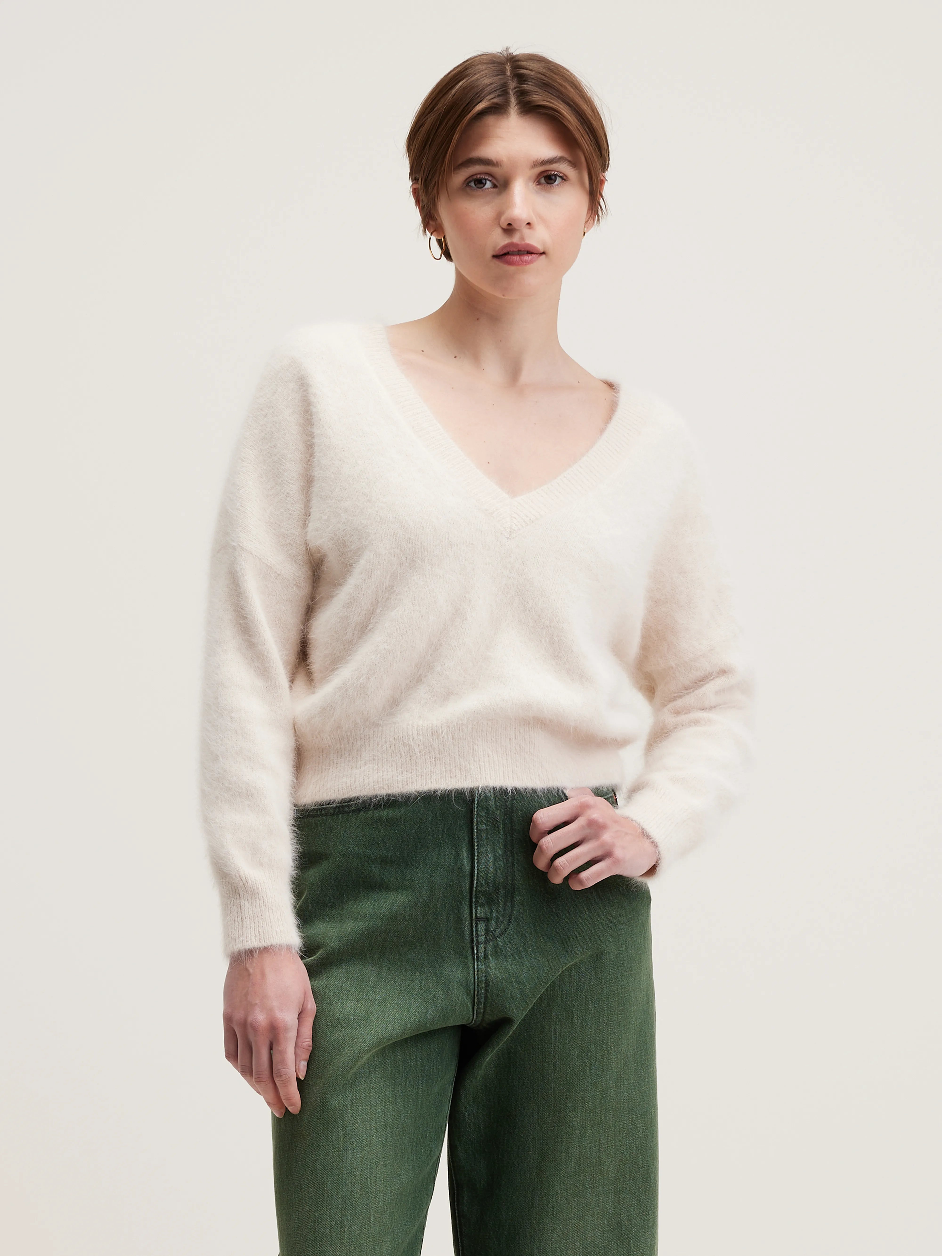 Datev angora-blend sweater (242 / W / PARCHEMIN)