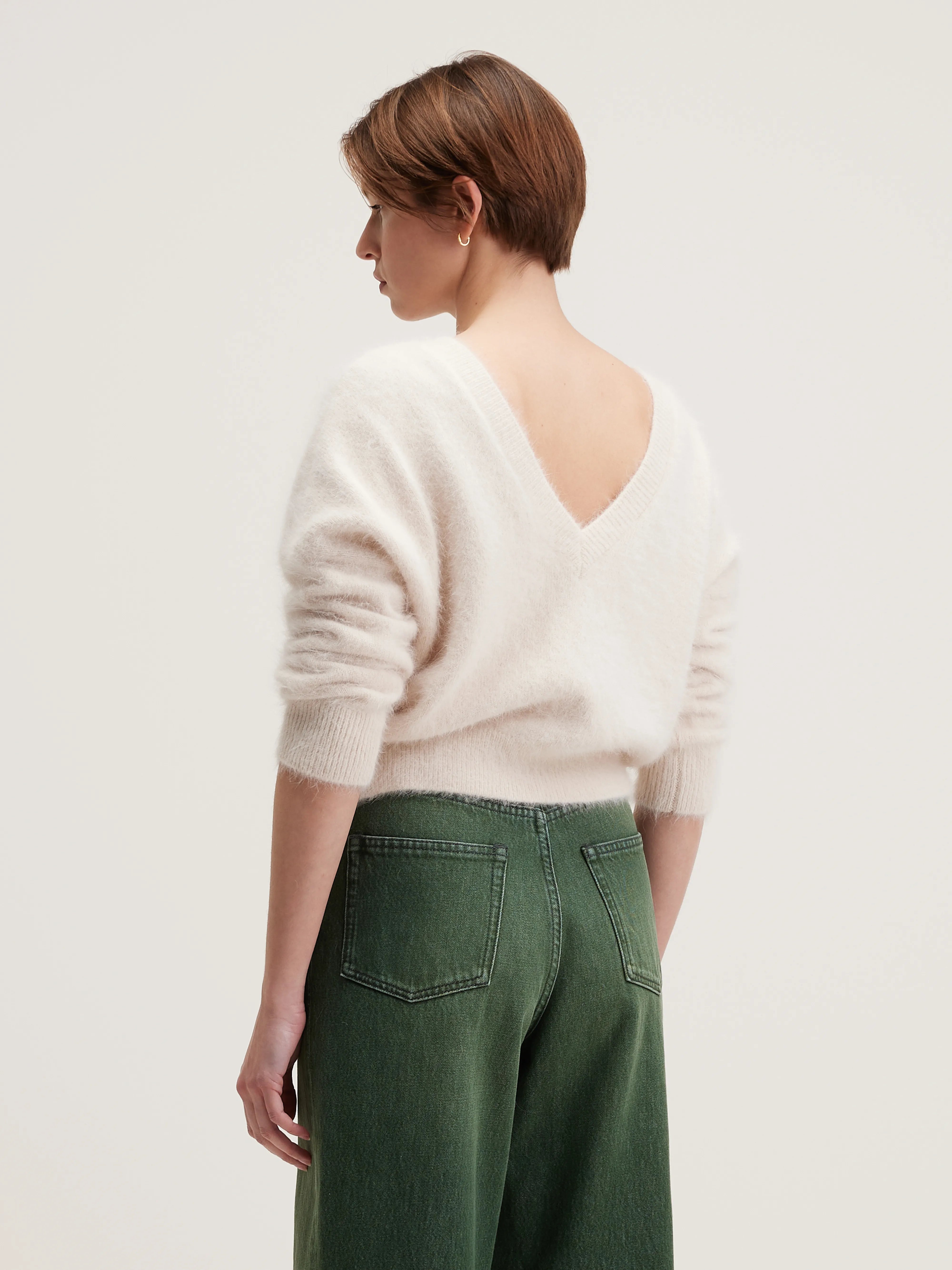 Datev angora-blend sweater (242 / W / PARCHEMIN)