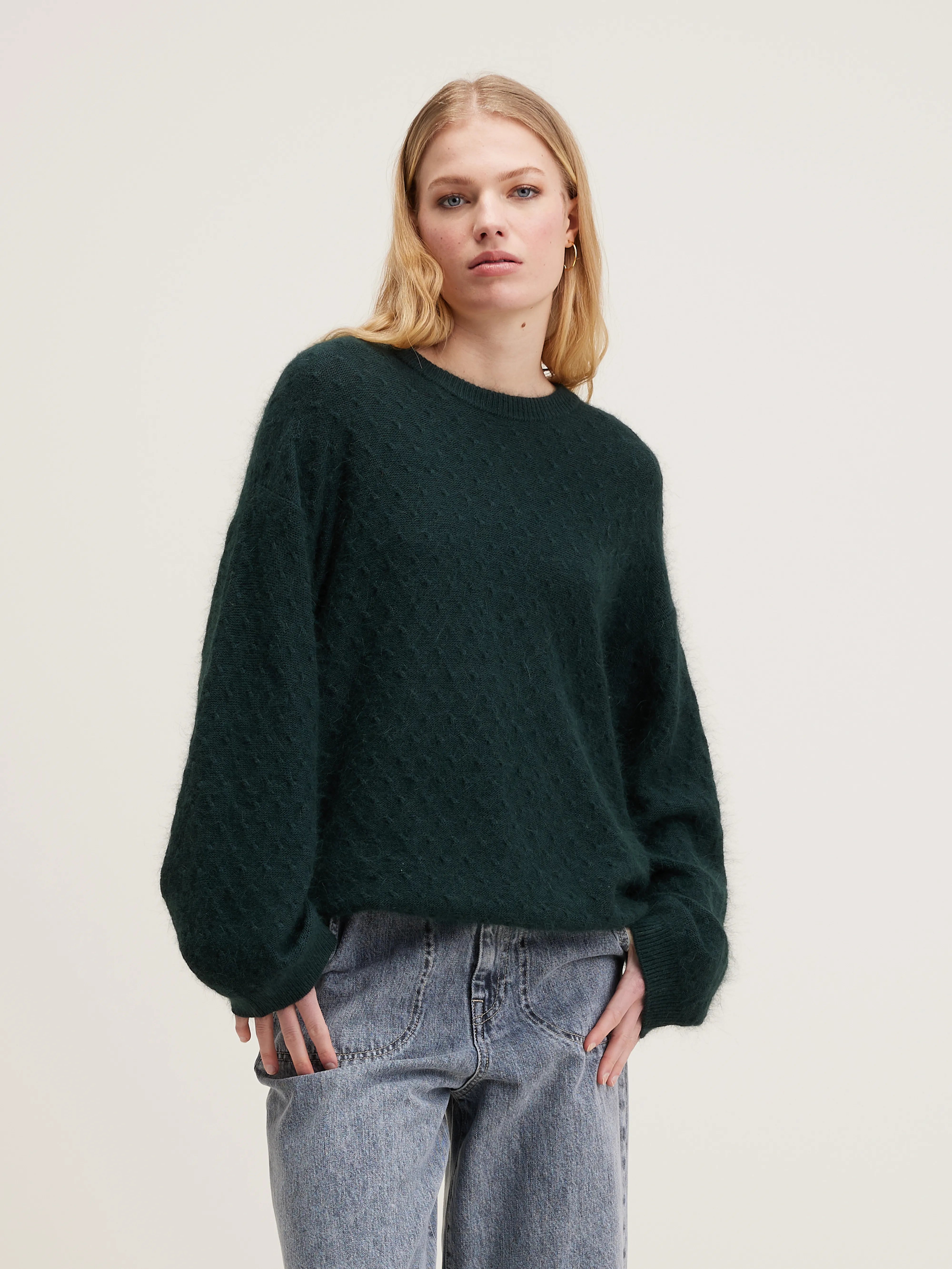 Dionie round-neck sweater (242 / W / BOTTLE)