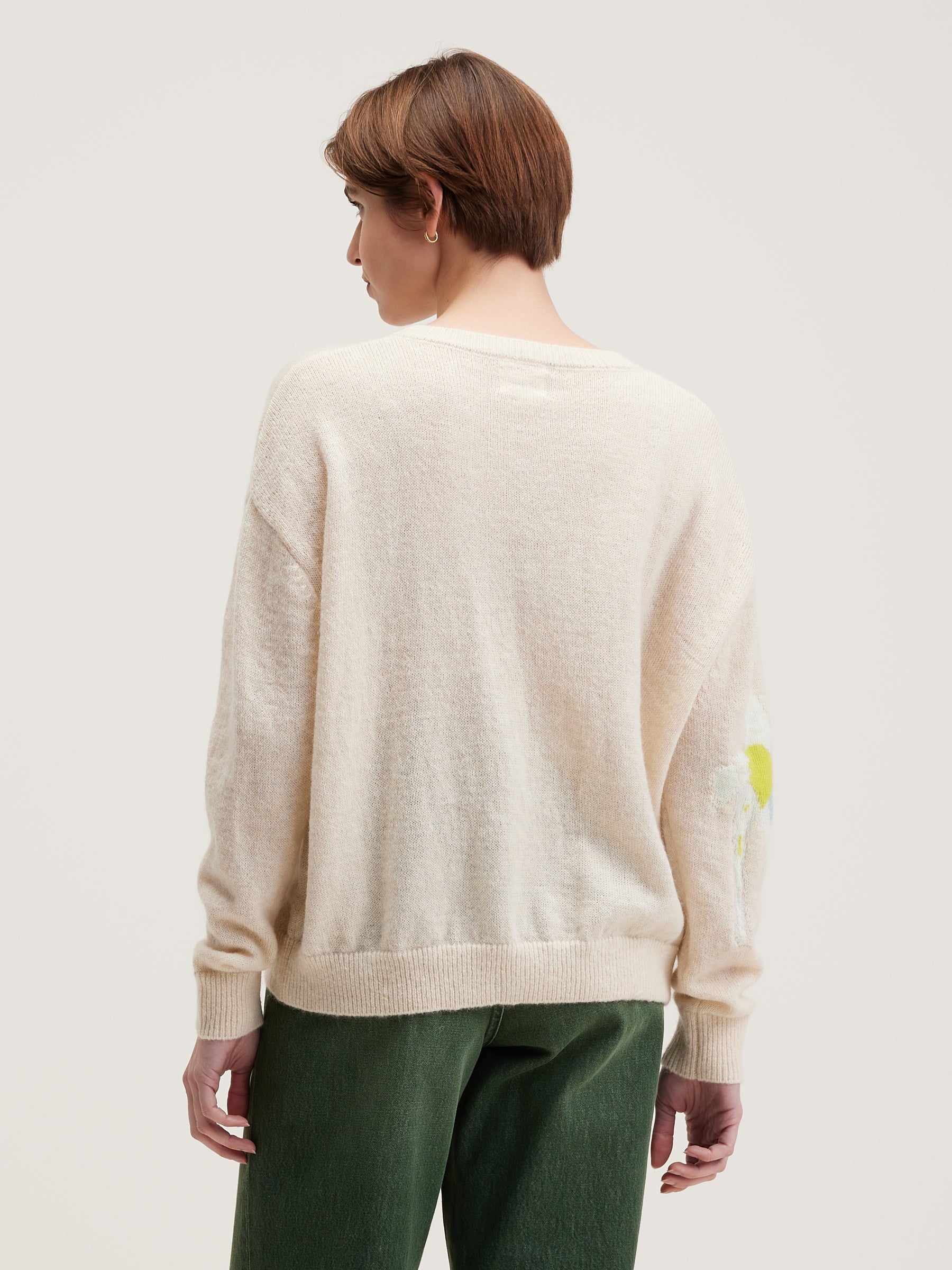 Dinus Round-neck Sweater - Curry / Natural / Worker For Women | Bellerose