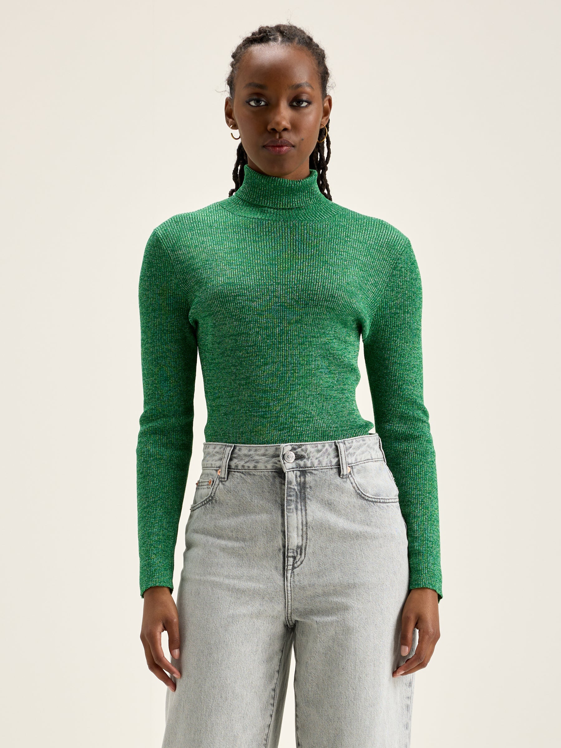 Anoit Turtleneck Sweater - Chlorophile For Women | Bellerose