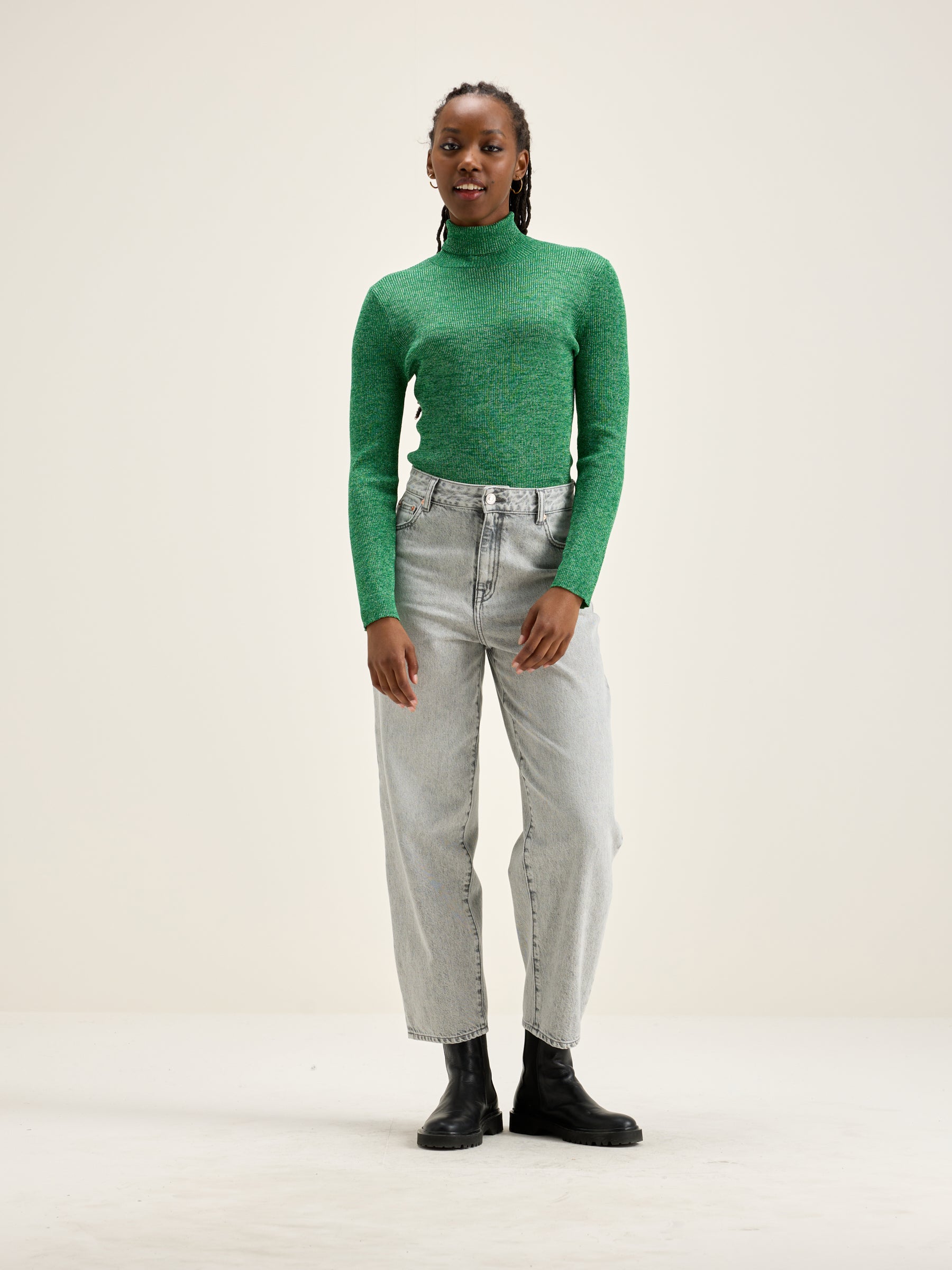 Anoit Turtleneck Sweater - Chlorophile For Women | Bellerose