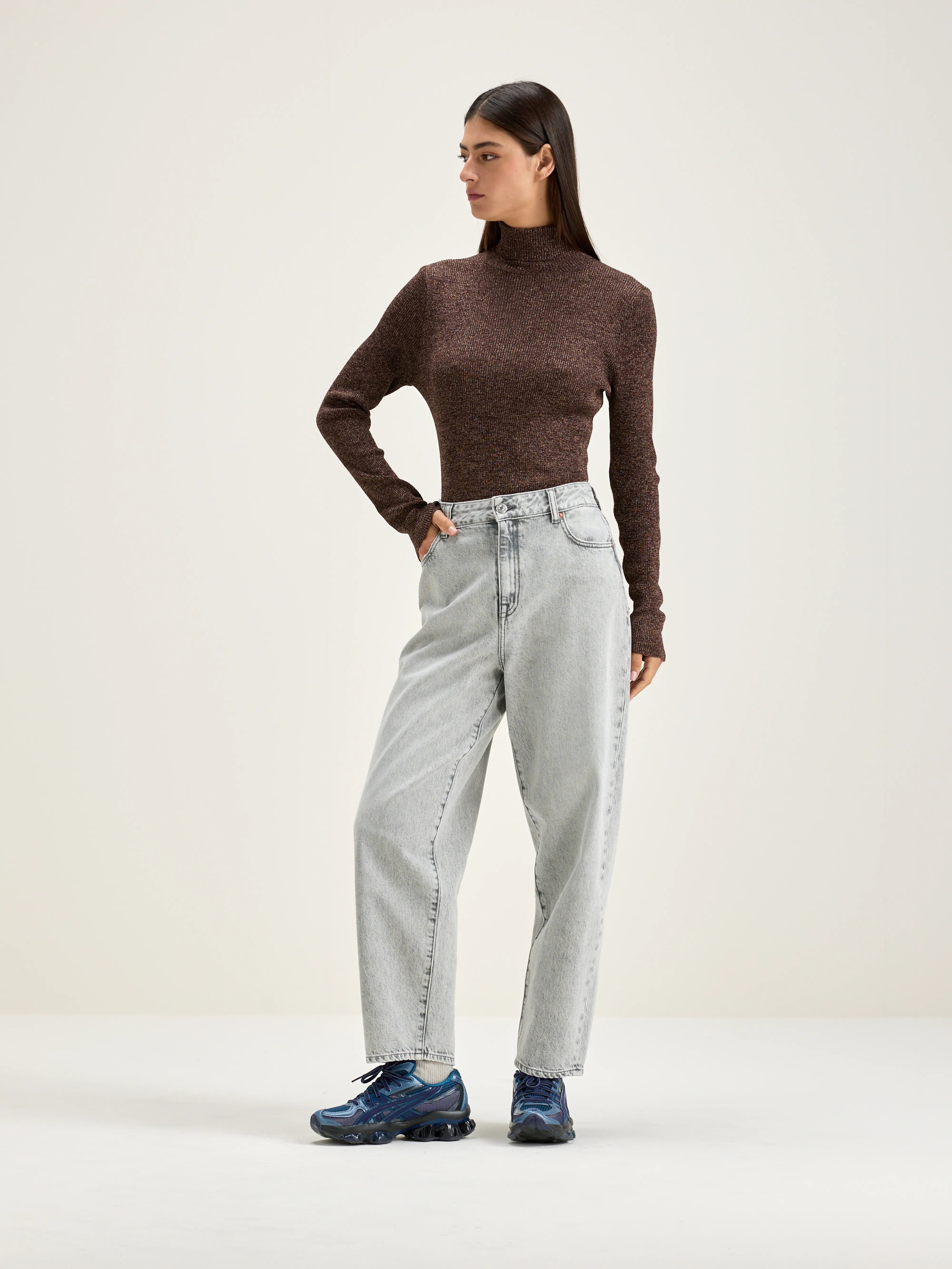 Anoit Turtleneck Sweater - Chestnut For Women | Bellerose