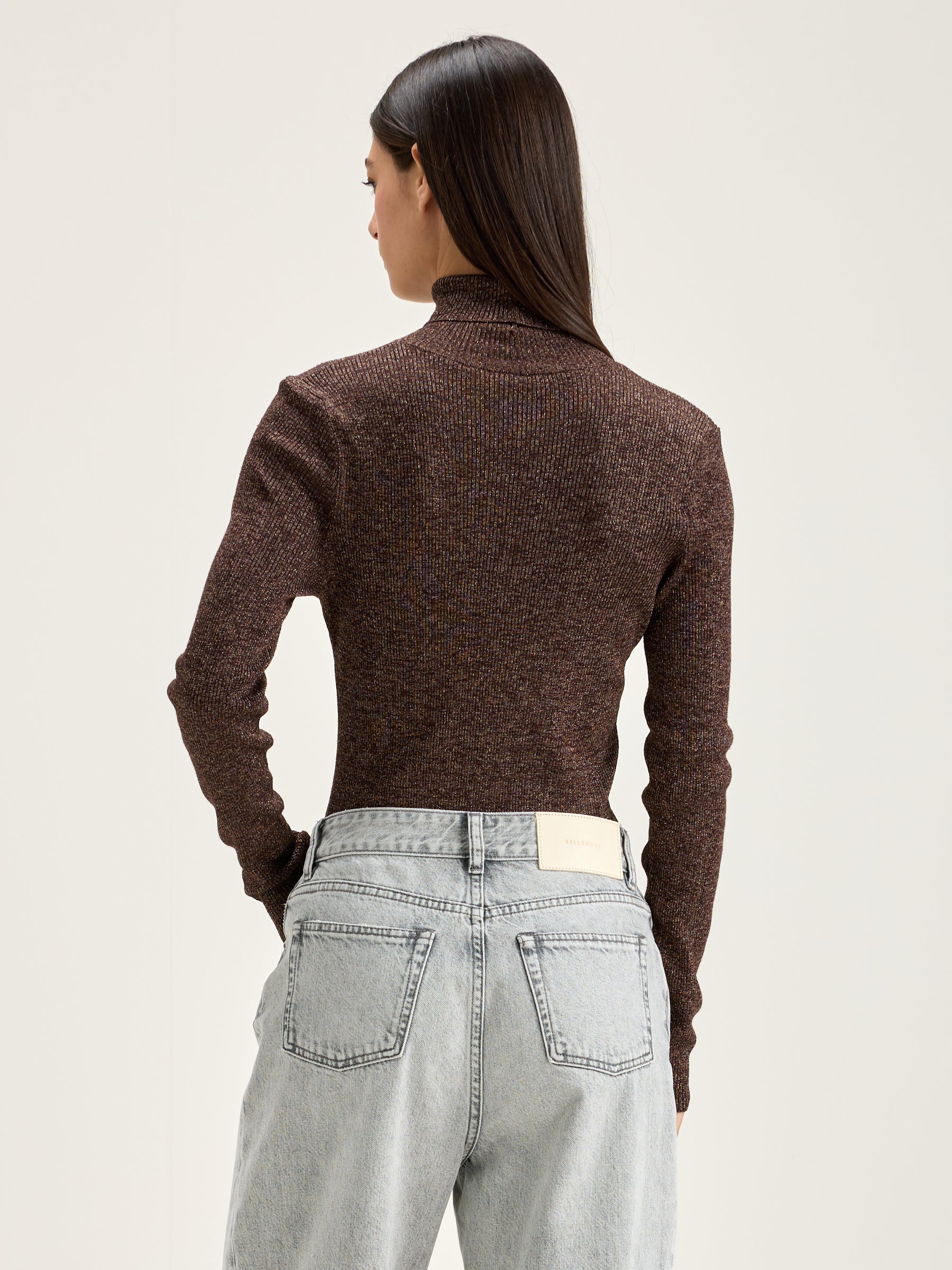 Anoit Turtleneck Sweater - Chestnut For Women | Bellerose