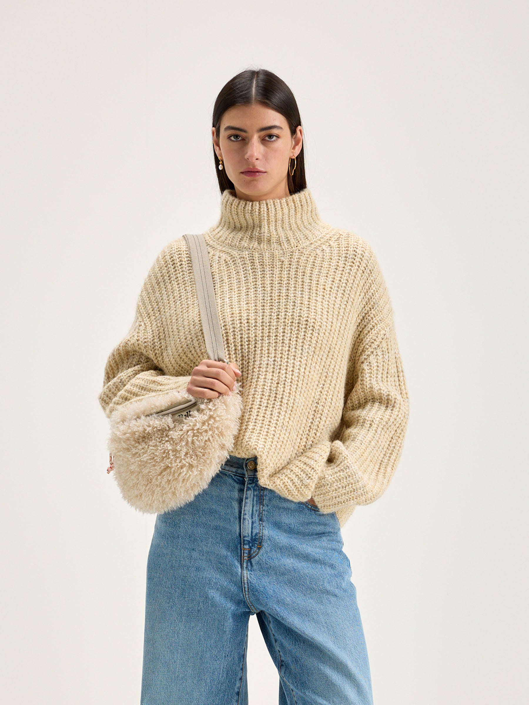 Gap funnel-neck sweater (242 / W / OATMEAL)