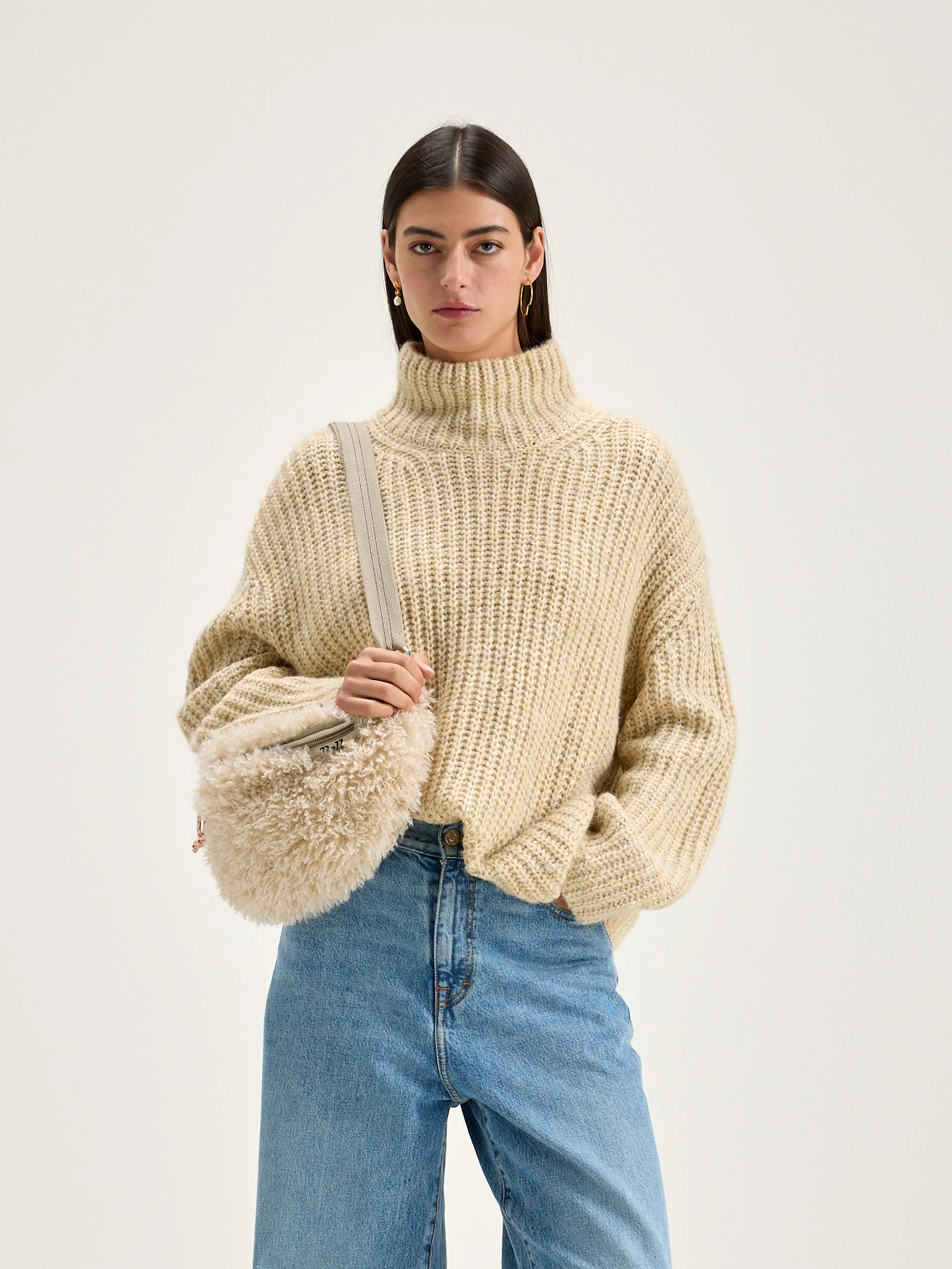 Gap Funnel-neck Sweater - Oatmeal For Women | Bellerose