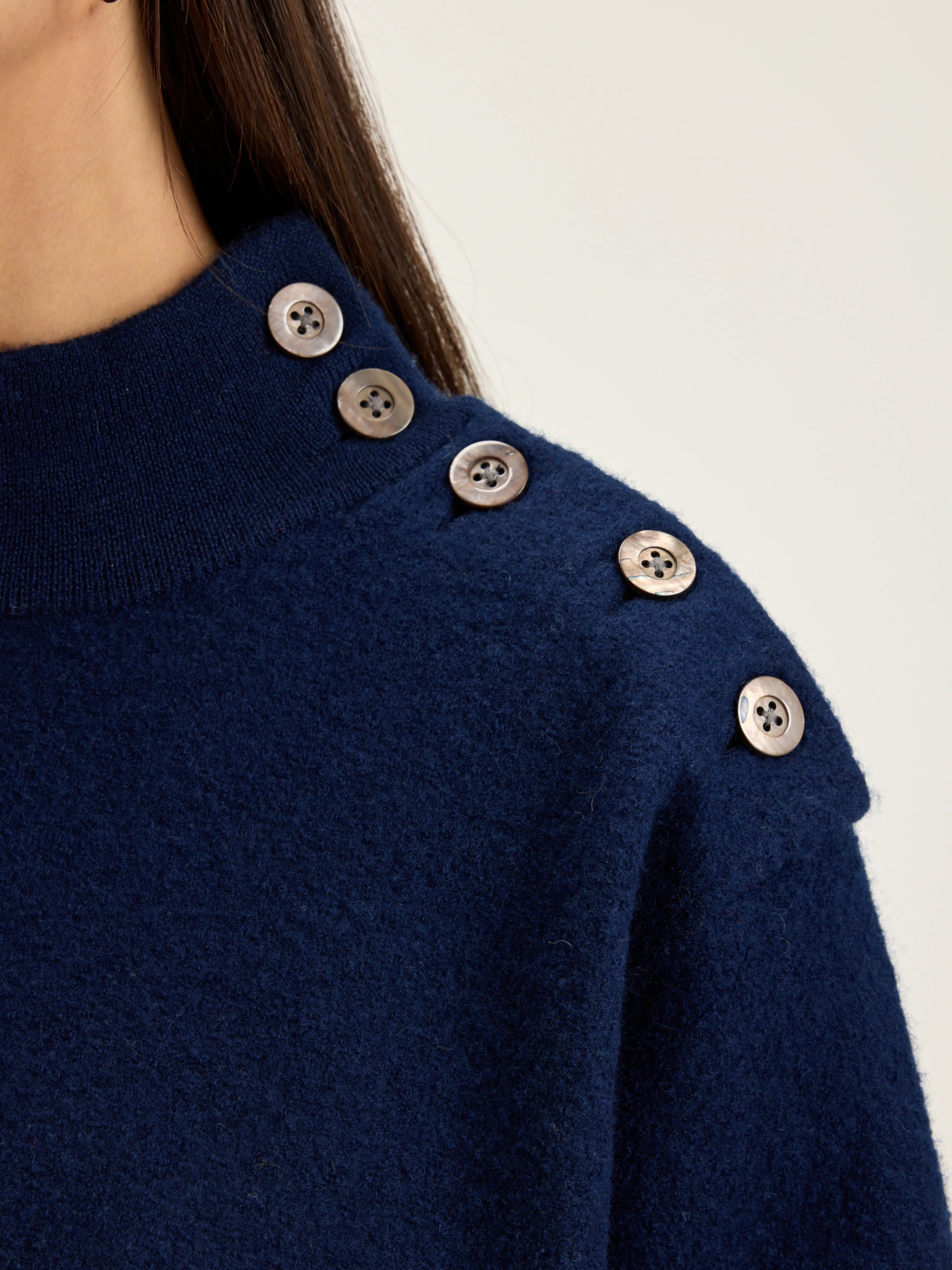 Goian Crew-neck Sweater - Ink For Women | Bellerose