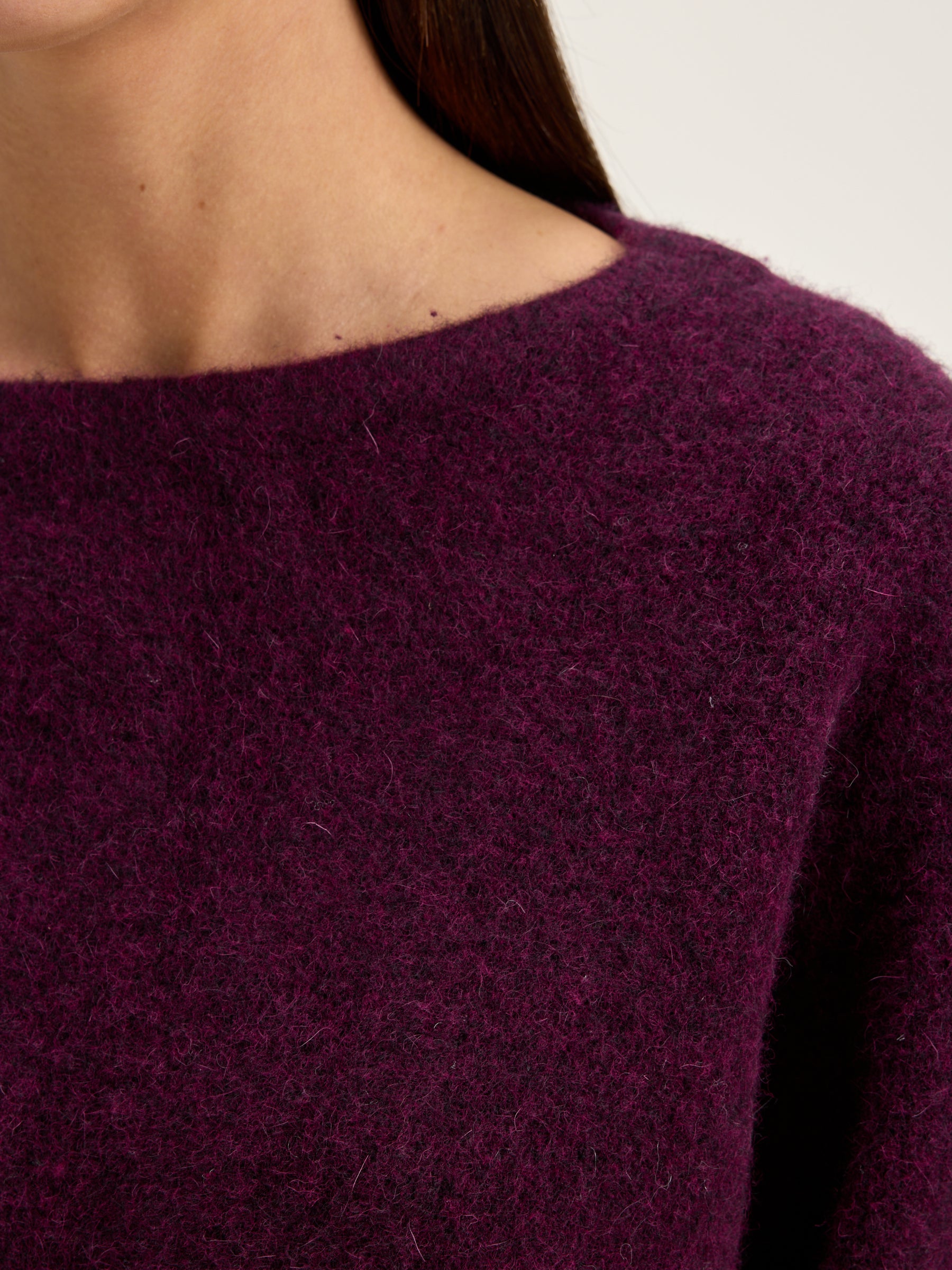 Deros Round-neck Sweater - Wine For Women | Bellerose