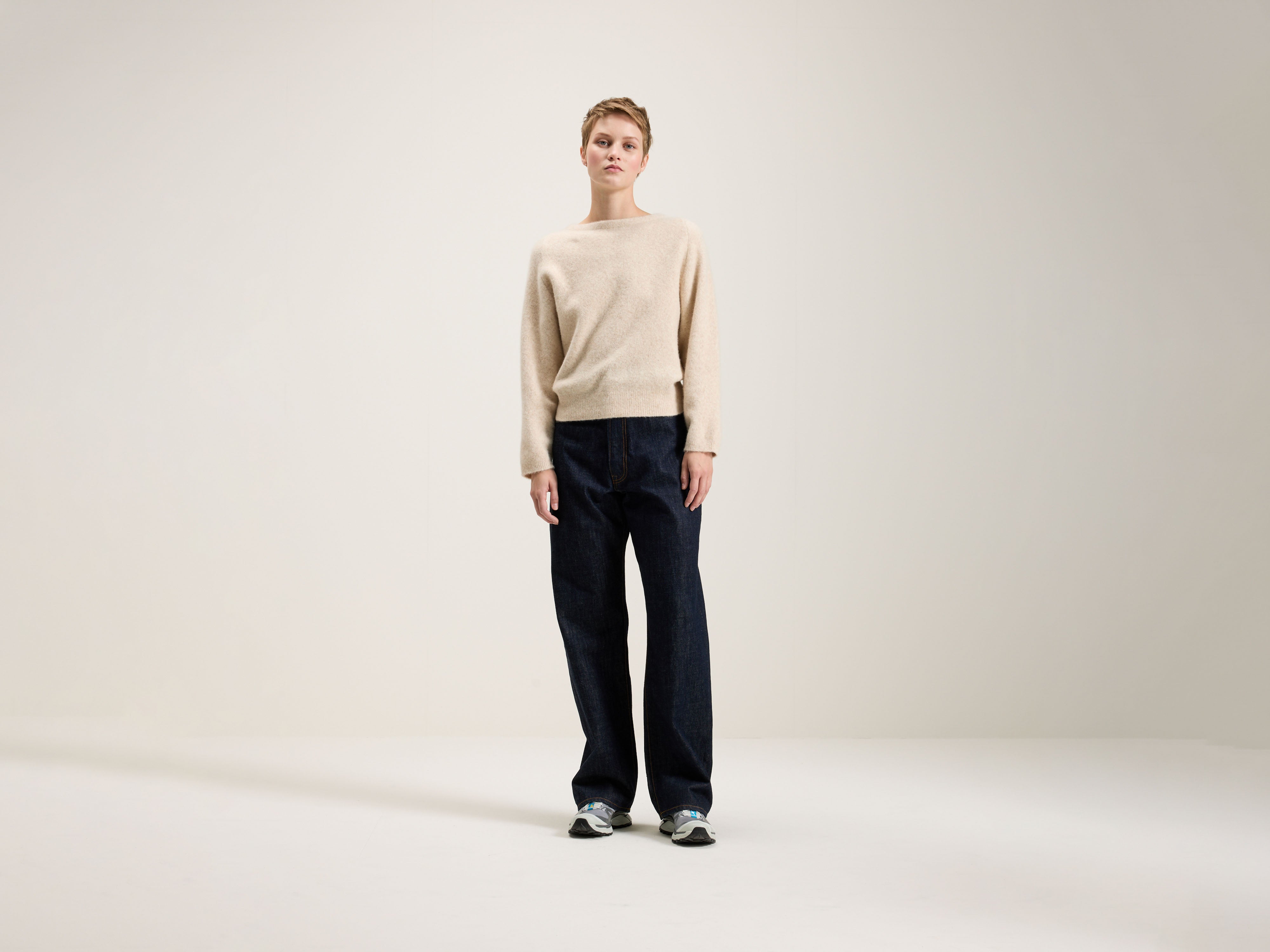 Deros Round-neck Sweater - Cream For Women | Bellerose