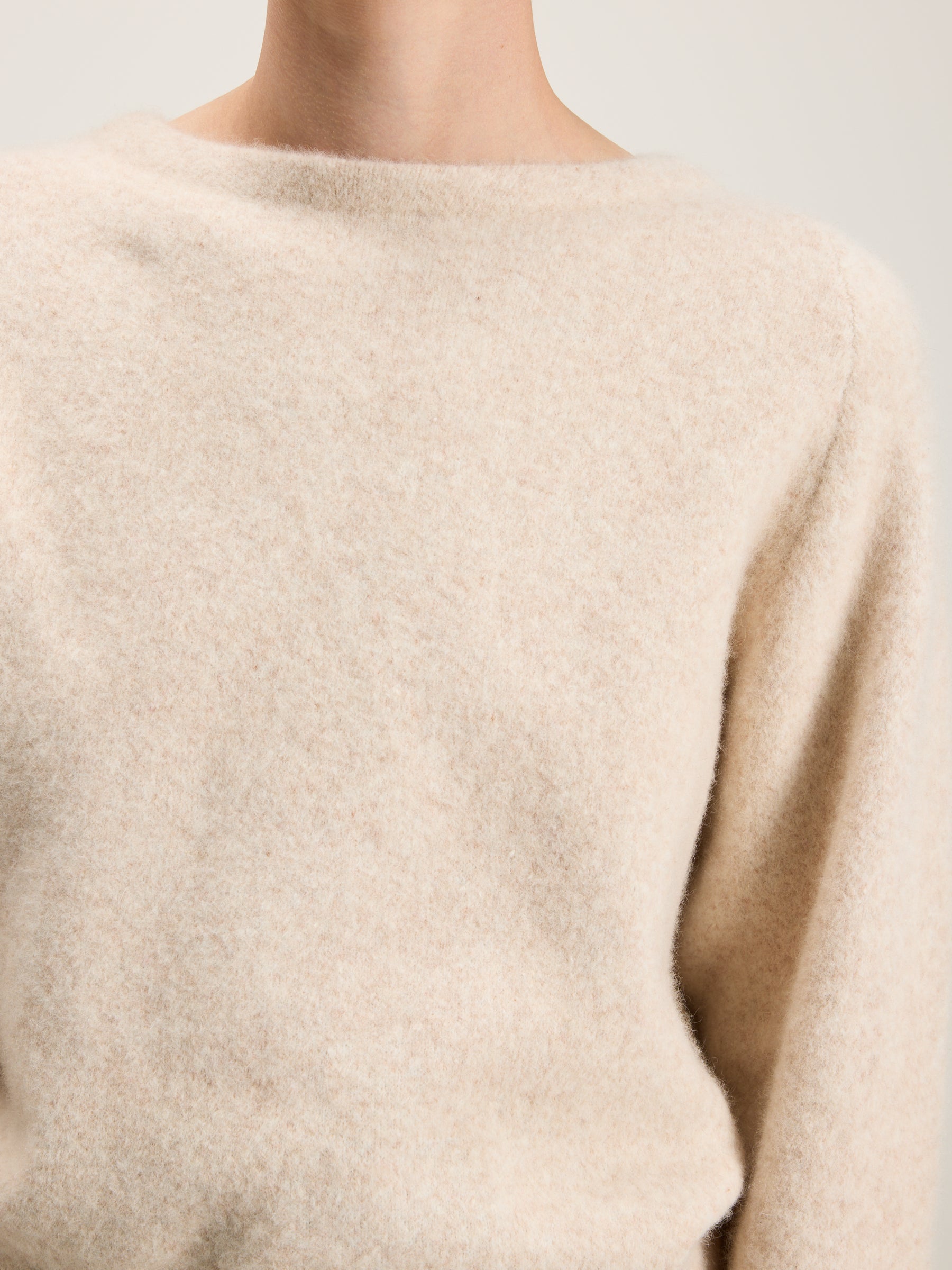 Deros Round-neck Sweater - Cream For Women | Bellerose