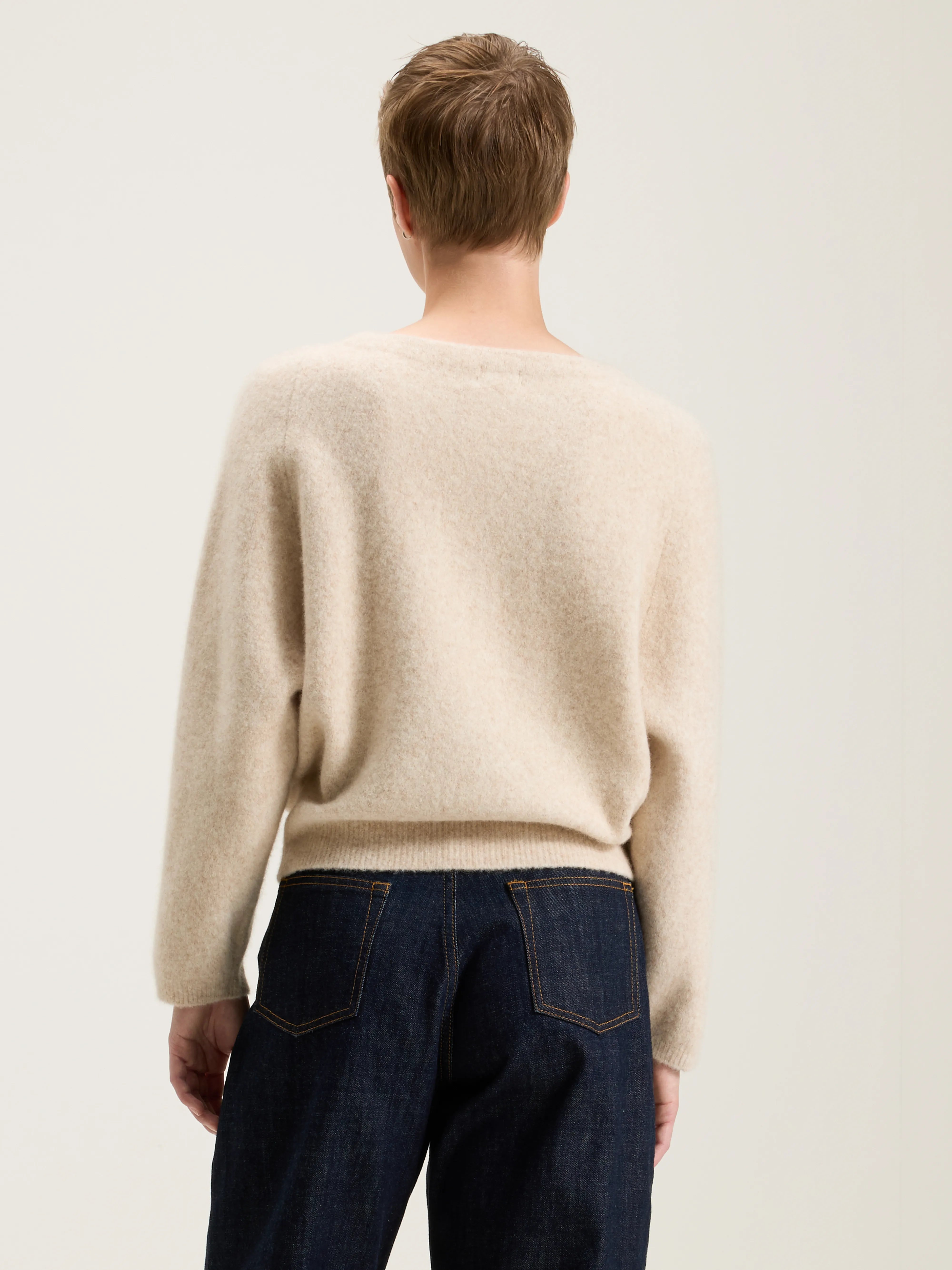 Deros round-neck sweater (242 / W / CREAM)