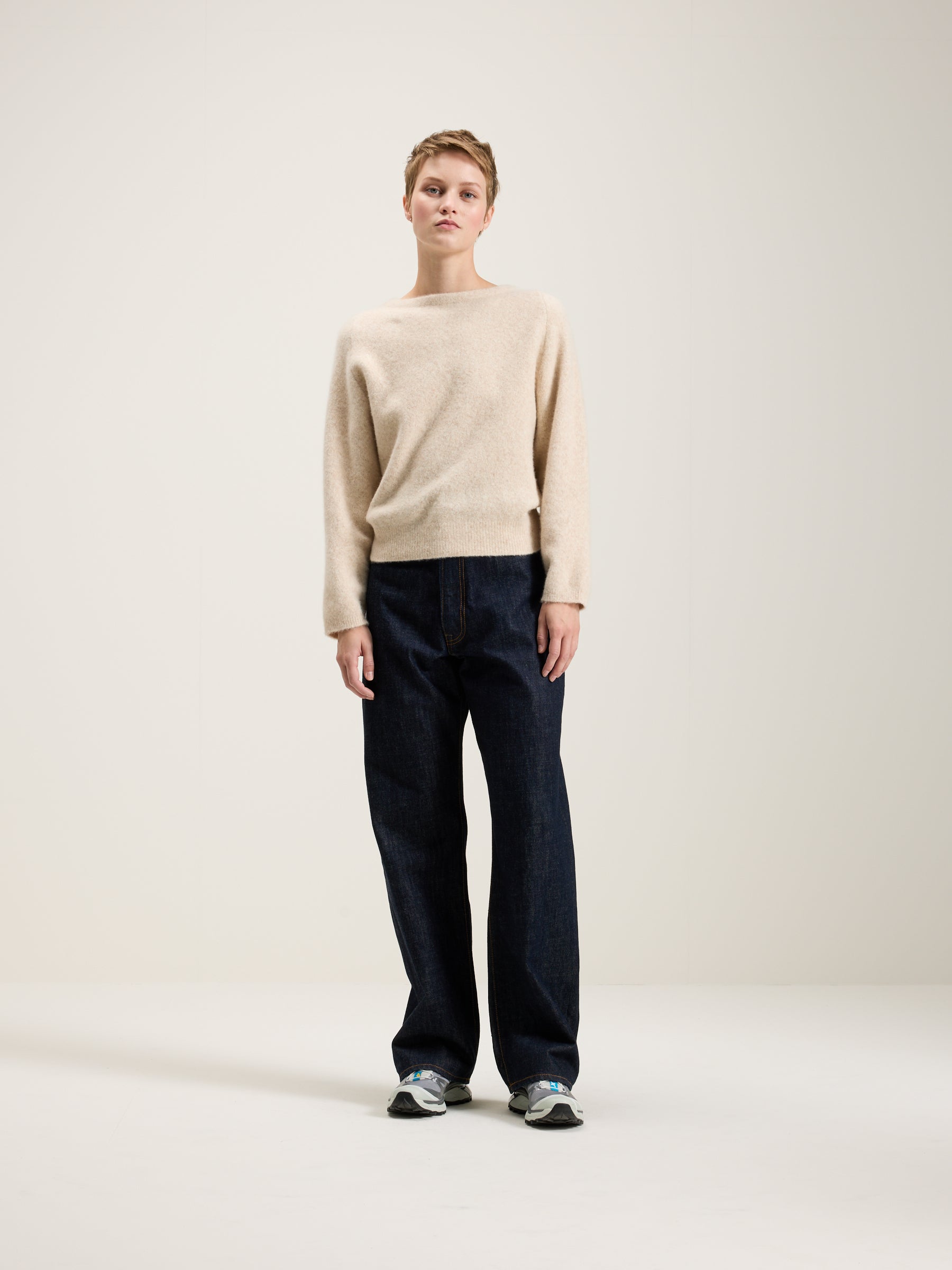 Deros Round-neck Sweater - Cream For Women | Bellerose