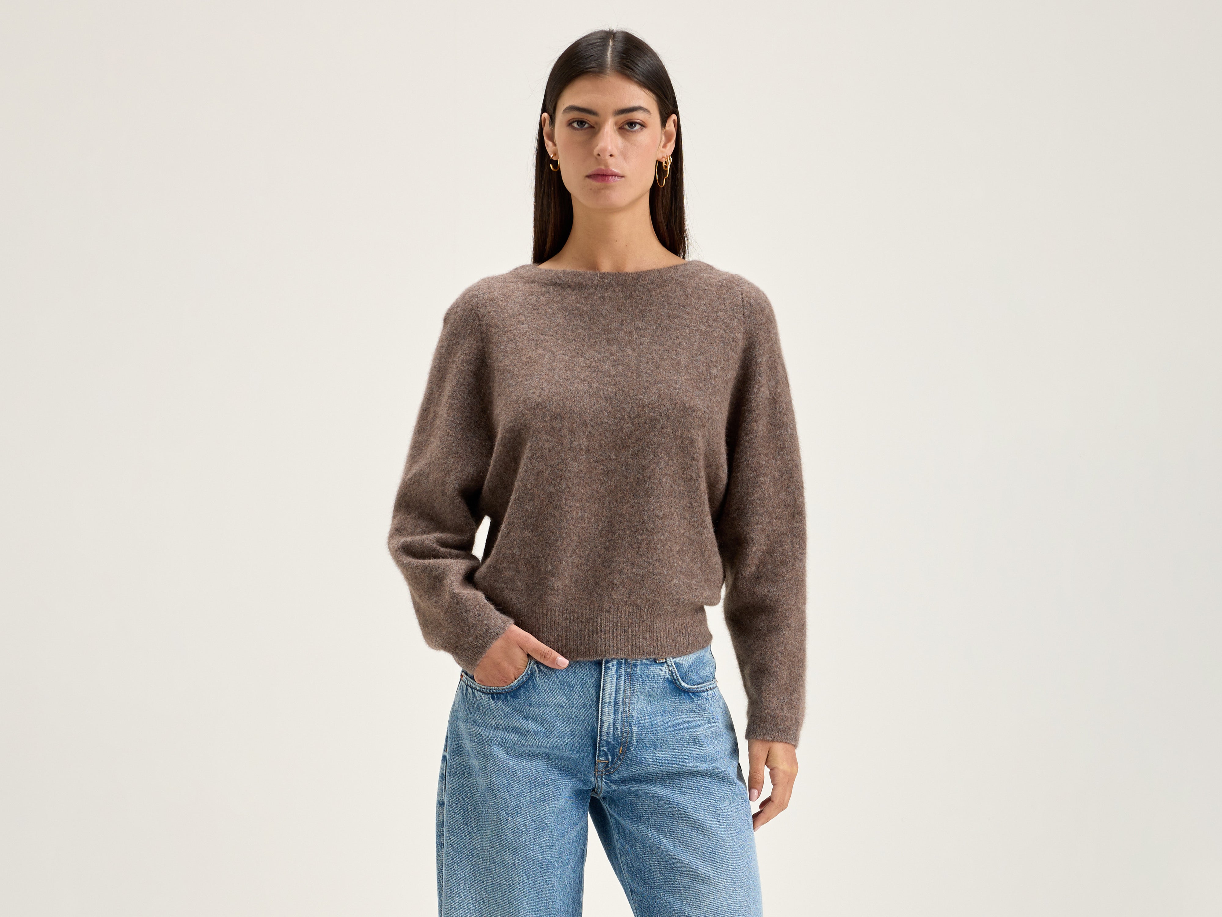 Deros round-neck sweater (242 / W / DUST)