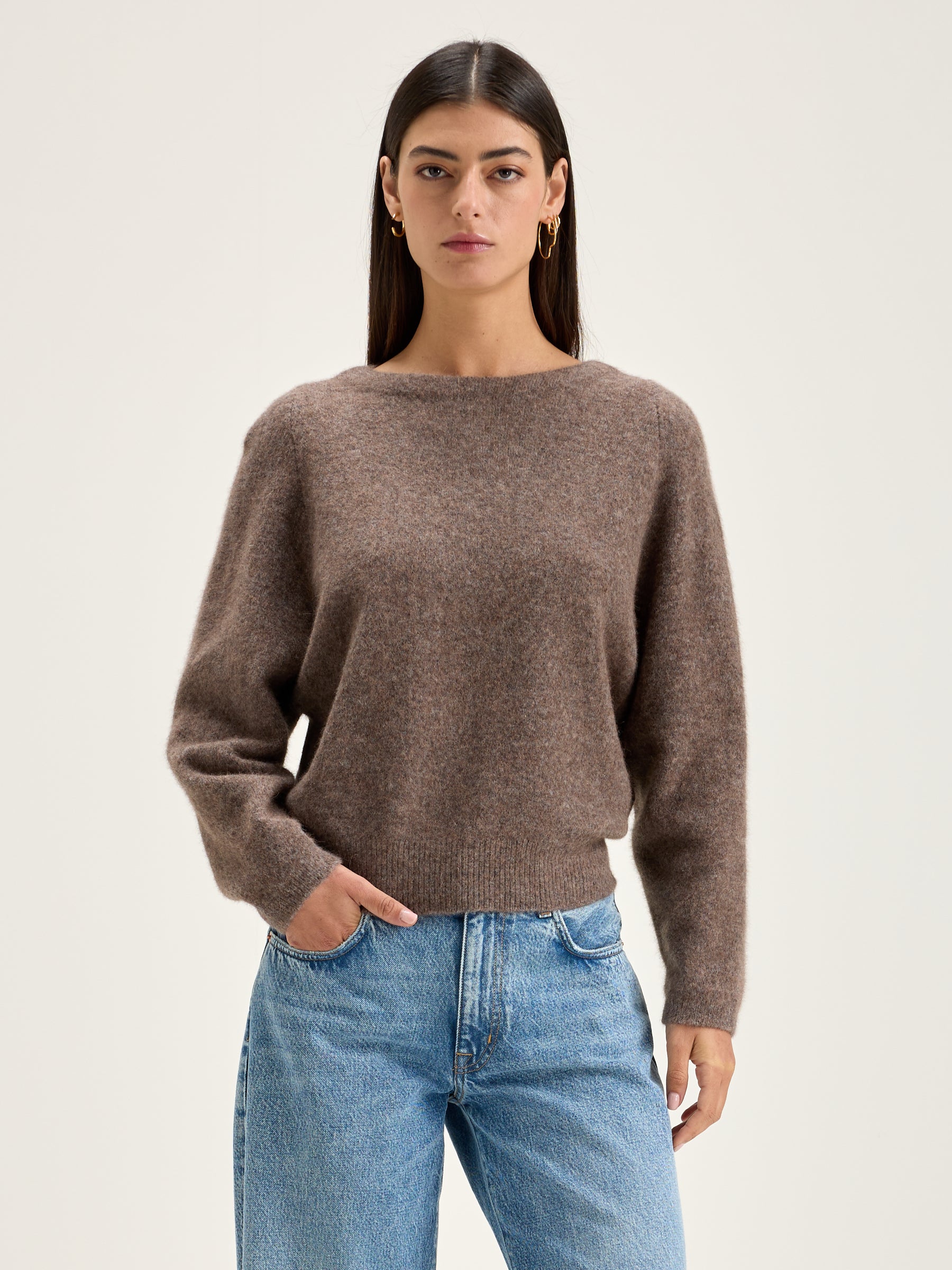 Deros Round-neck Sweater - Dust For Women | Bellerose