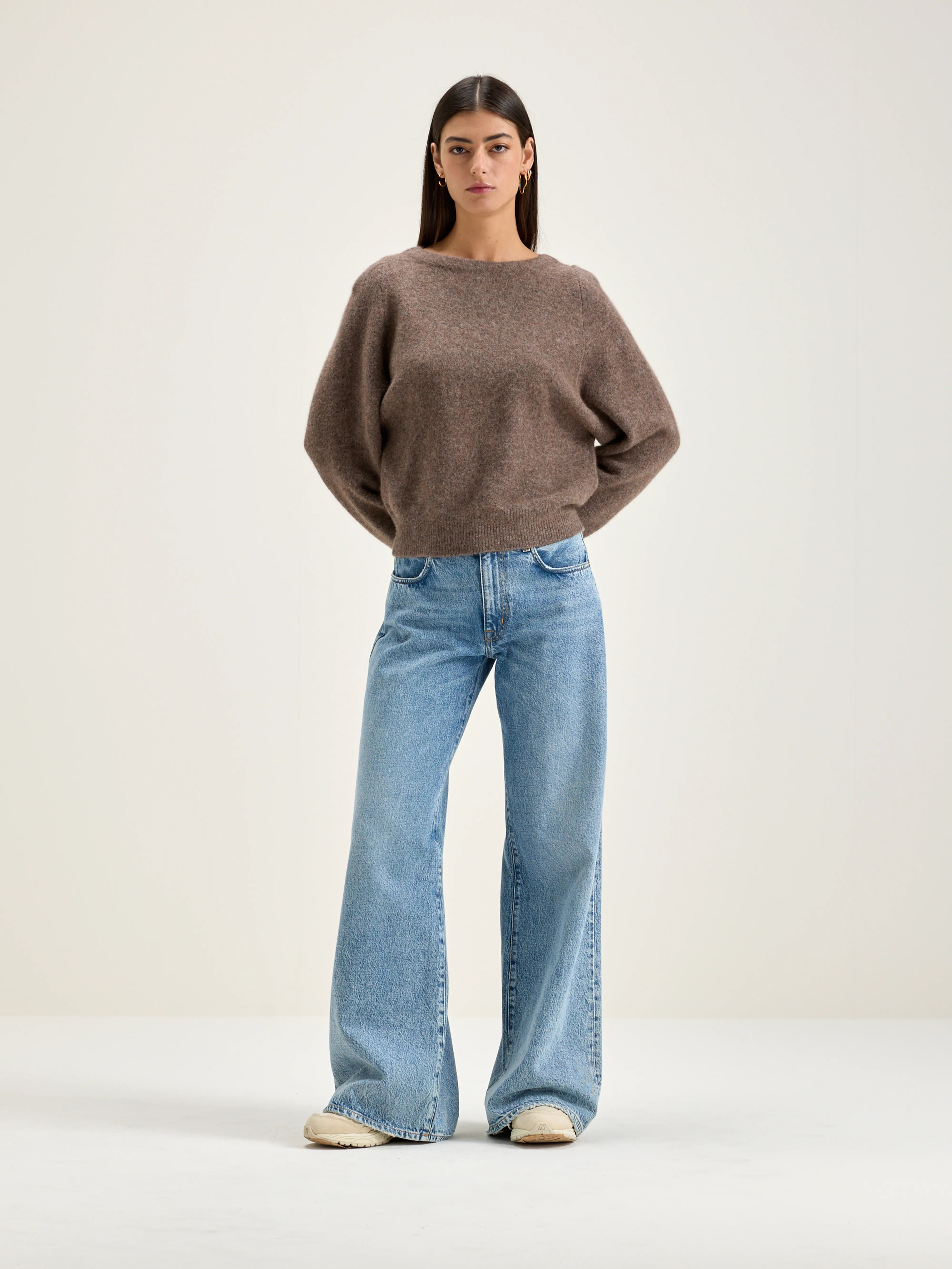 Deros Round-neck Sweater - Dust For Women | Bellerose