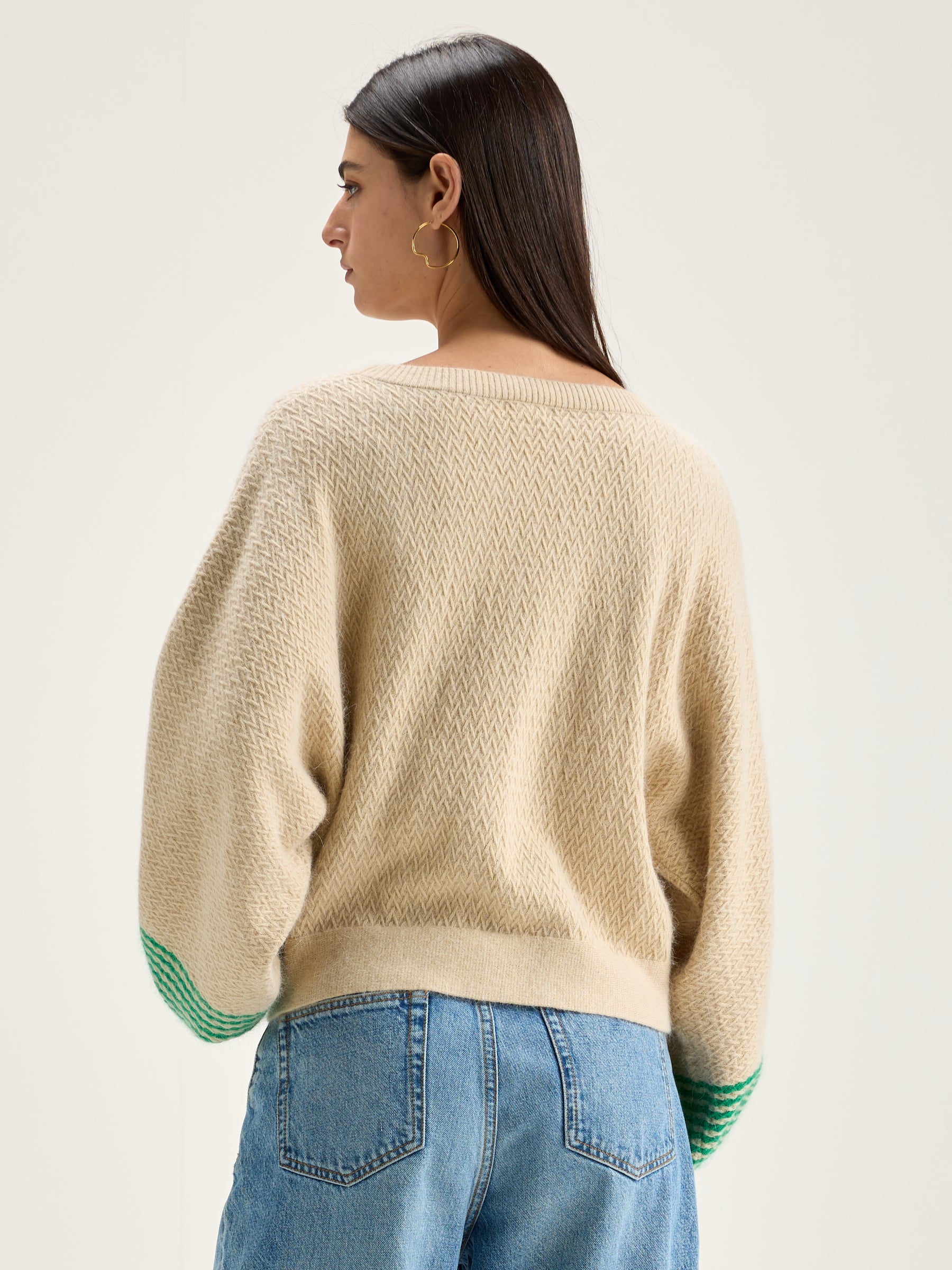 Pull Col Rond Dios - Calcaire / Pea Pour Femme | Bellerose