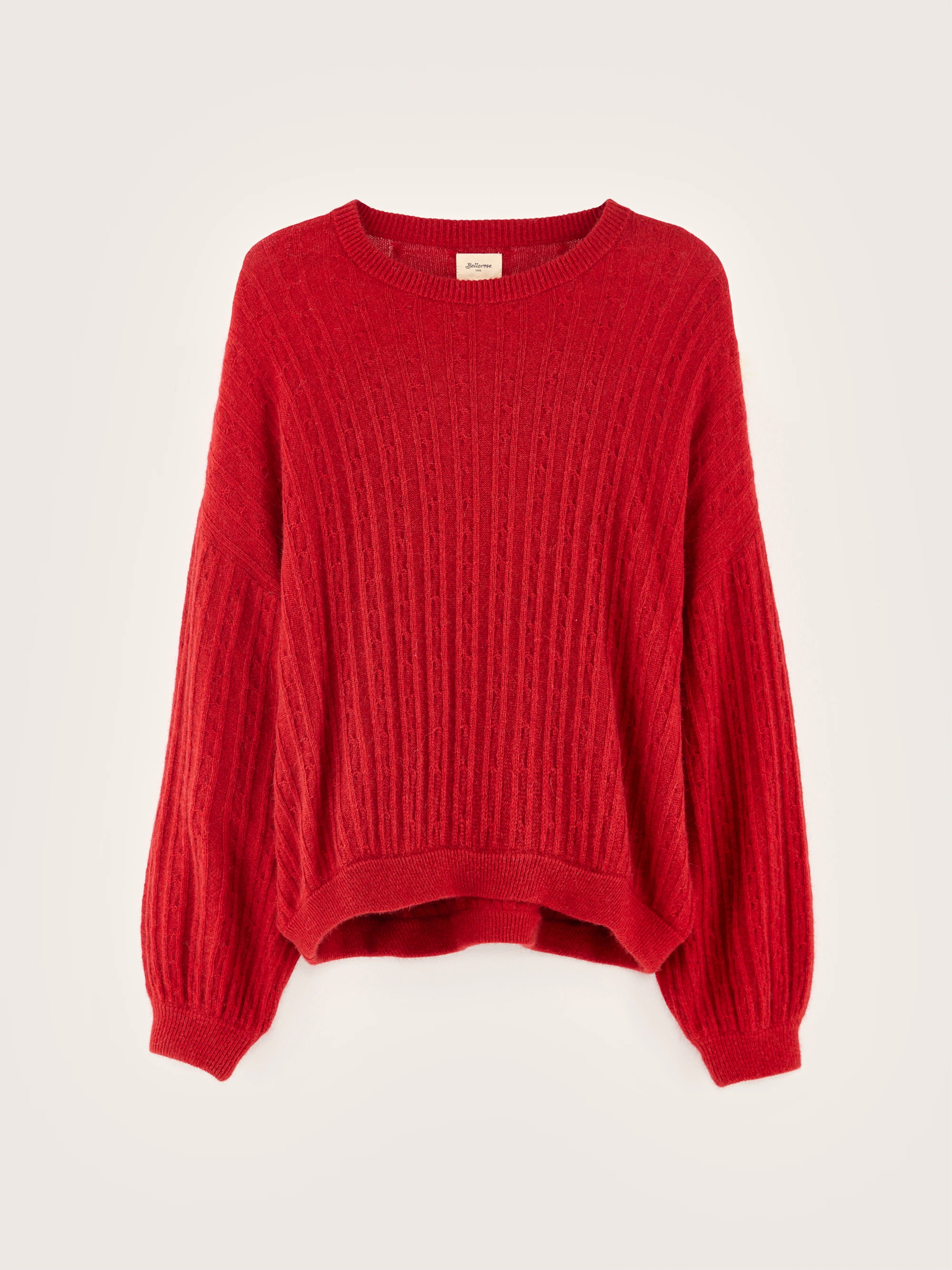 Pull cropped Dukas (242 / W / ECARLATE)