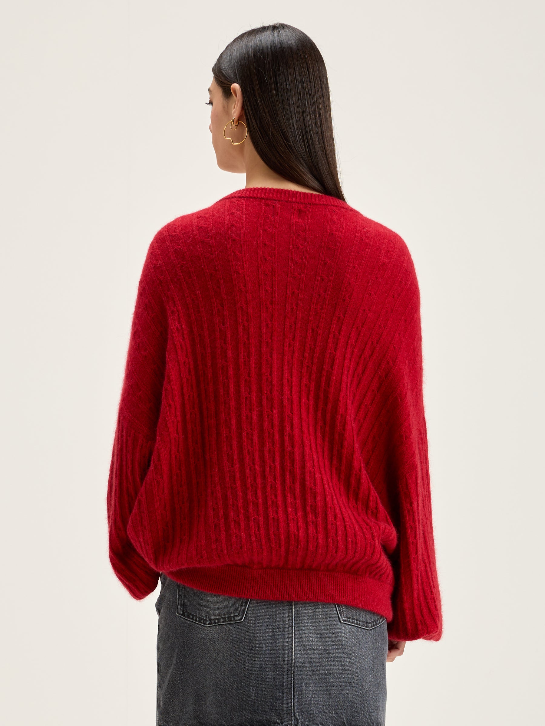 Dukas Cropped Sweater - Ecarlate For Women | Bellerose