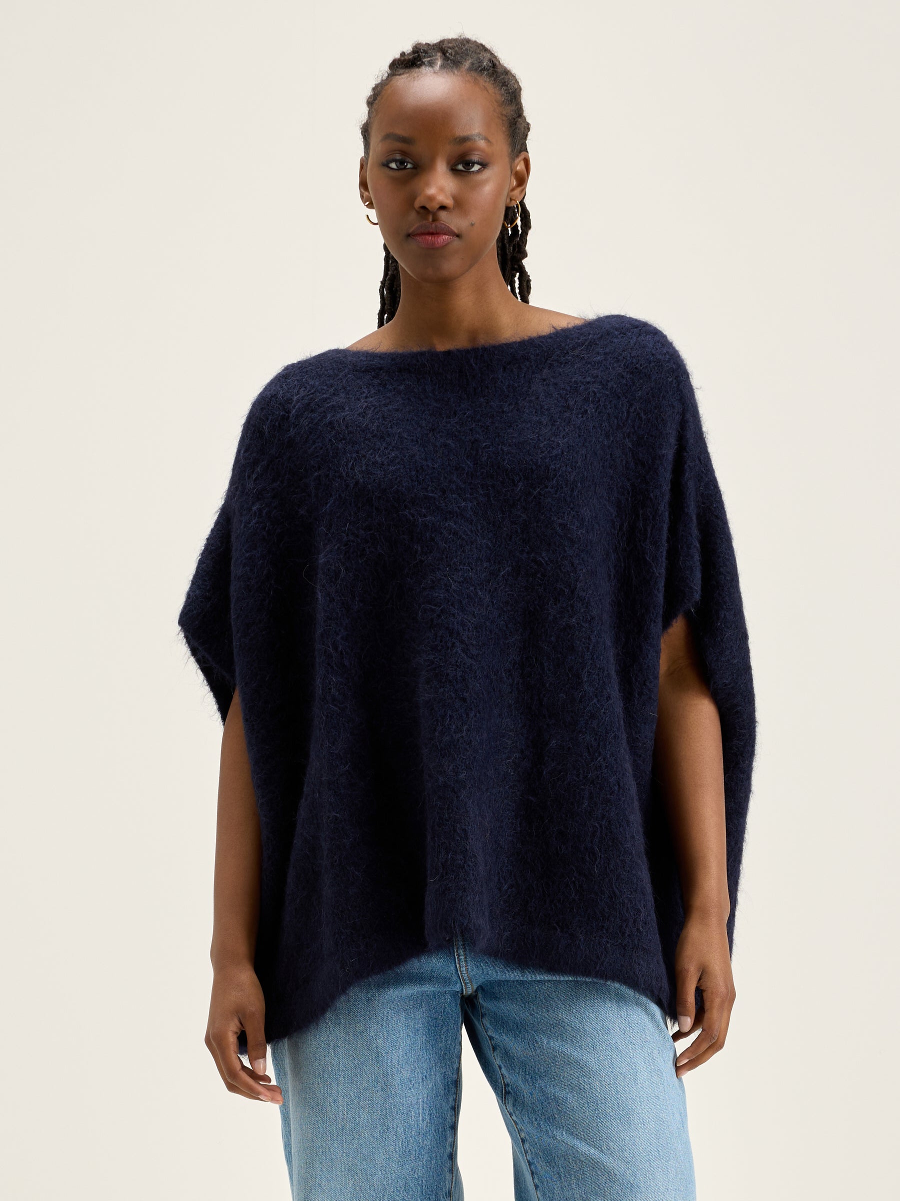 Decro Boat-neck Sweater - Naval For Women | Bellerose