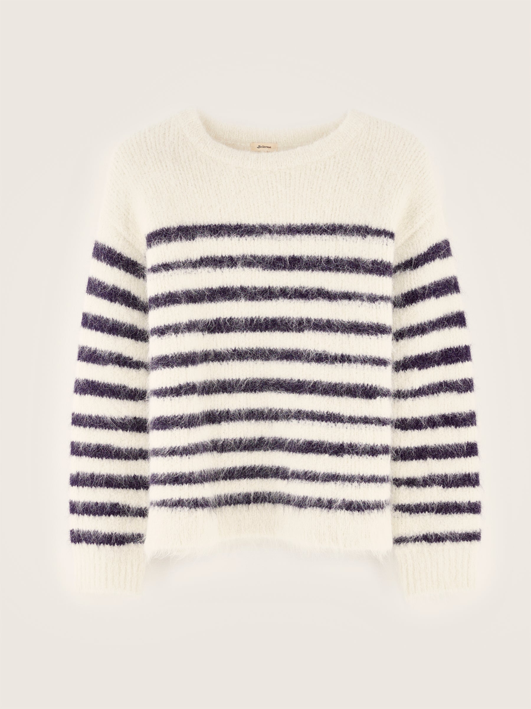 Pull col rond Decat (242 / W / STRIPE B)