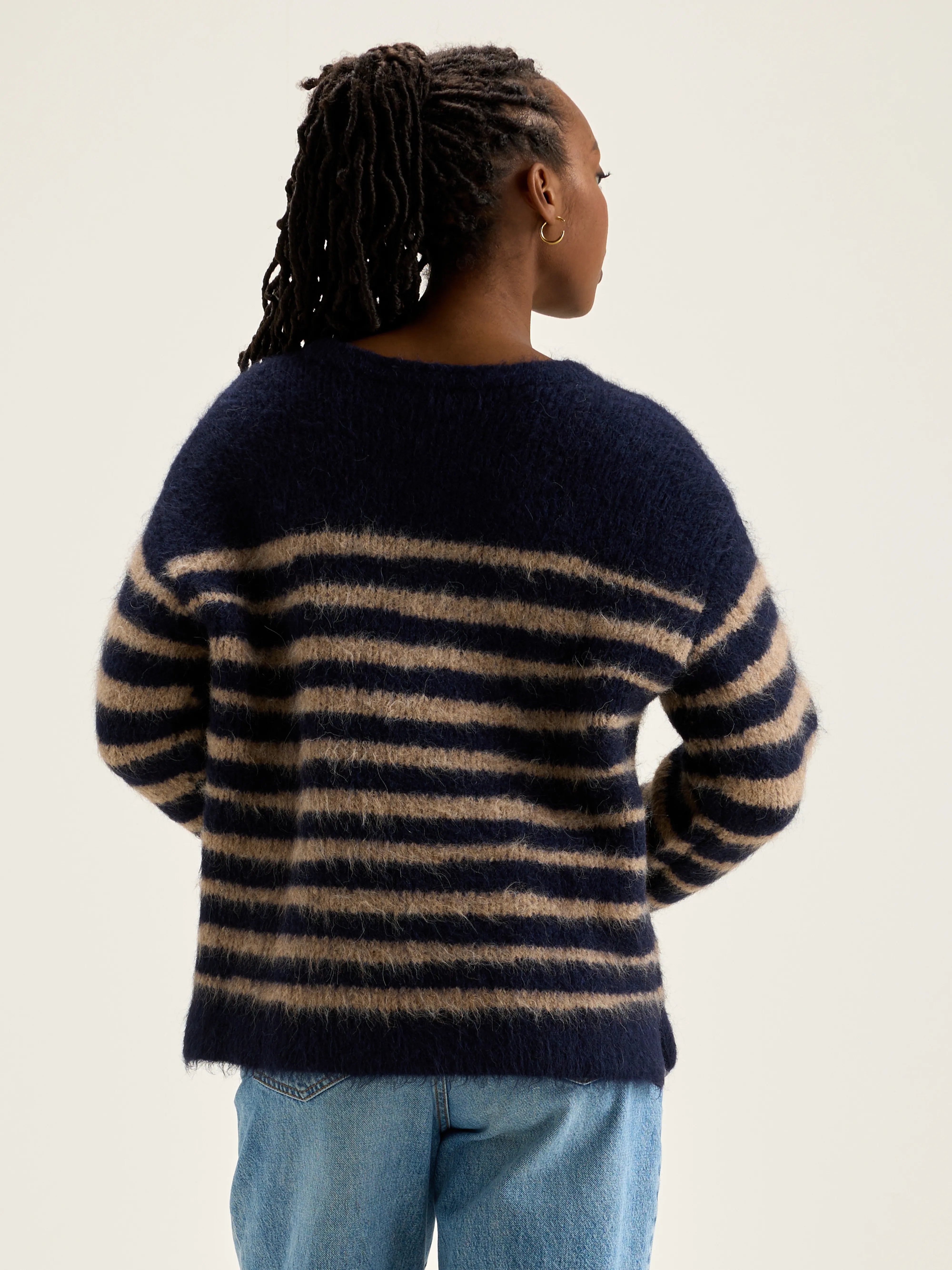 Decat Crew-neck Sweater - Naval / Pancake For Women | Bellerose