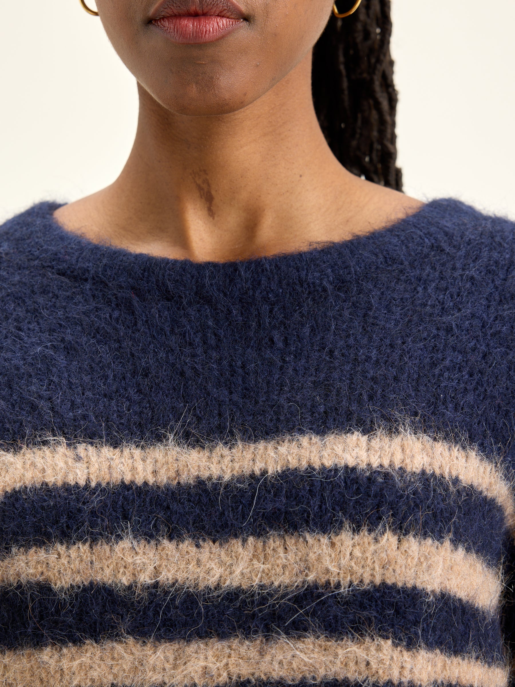 Pull Col Rond Decat - Naval / Pancake Pour Femme | Bellerose