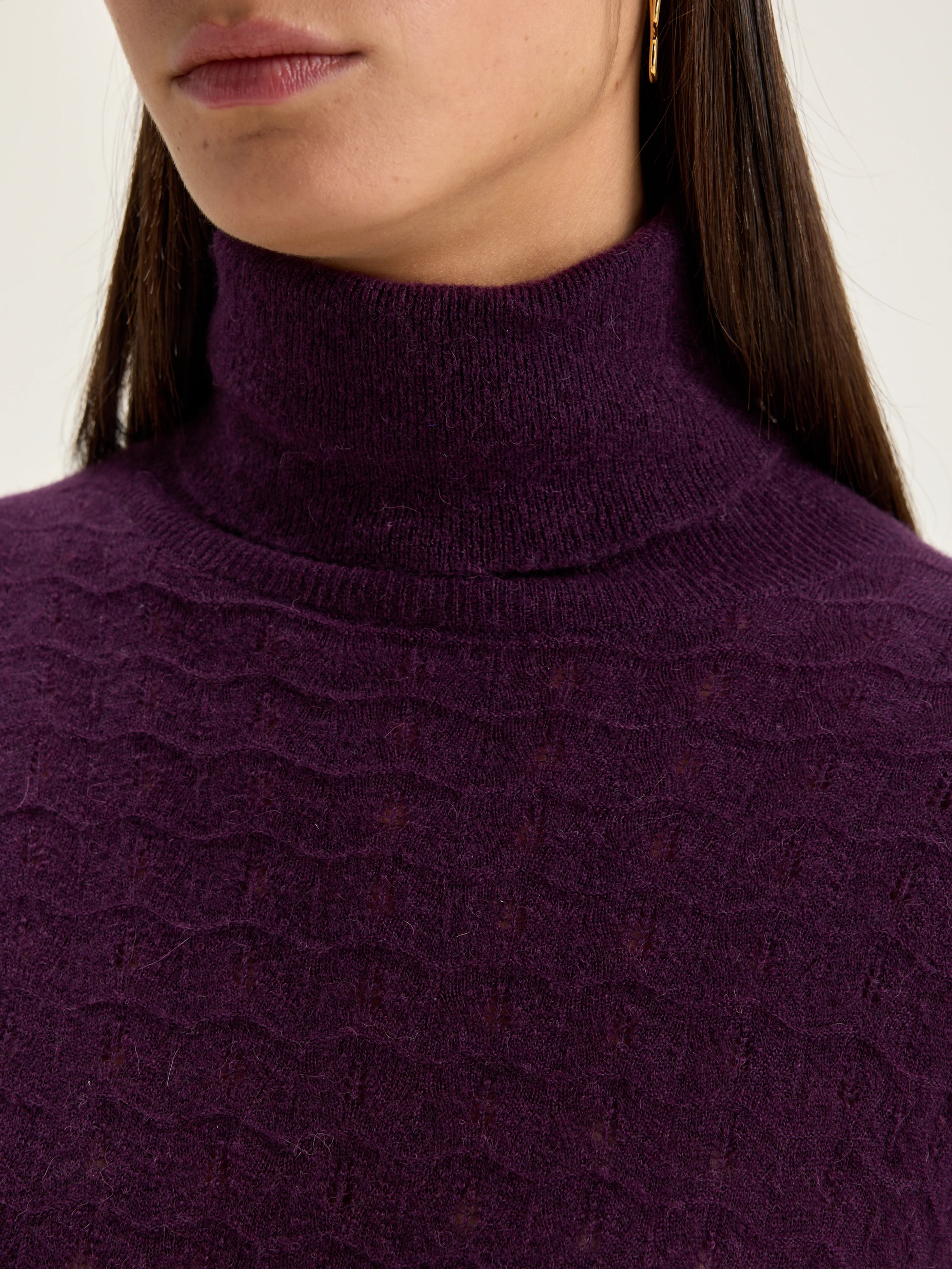 Run Turtleneck Sweater - Wine For Women | Bellerose