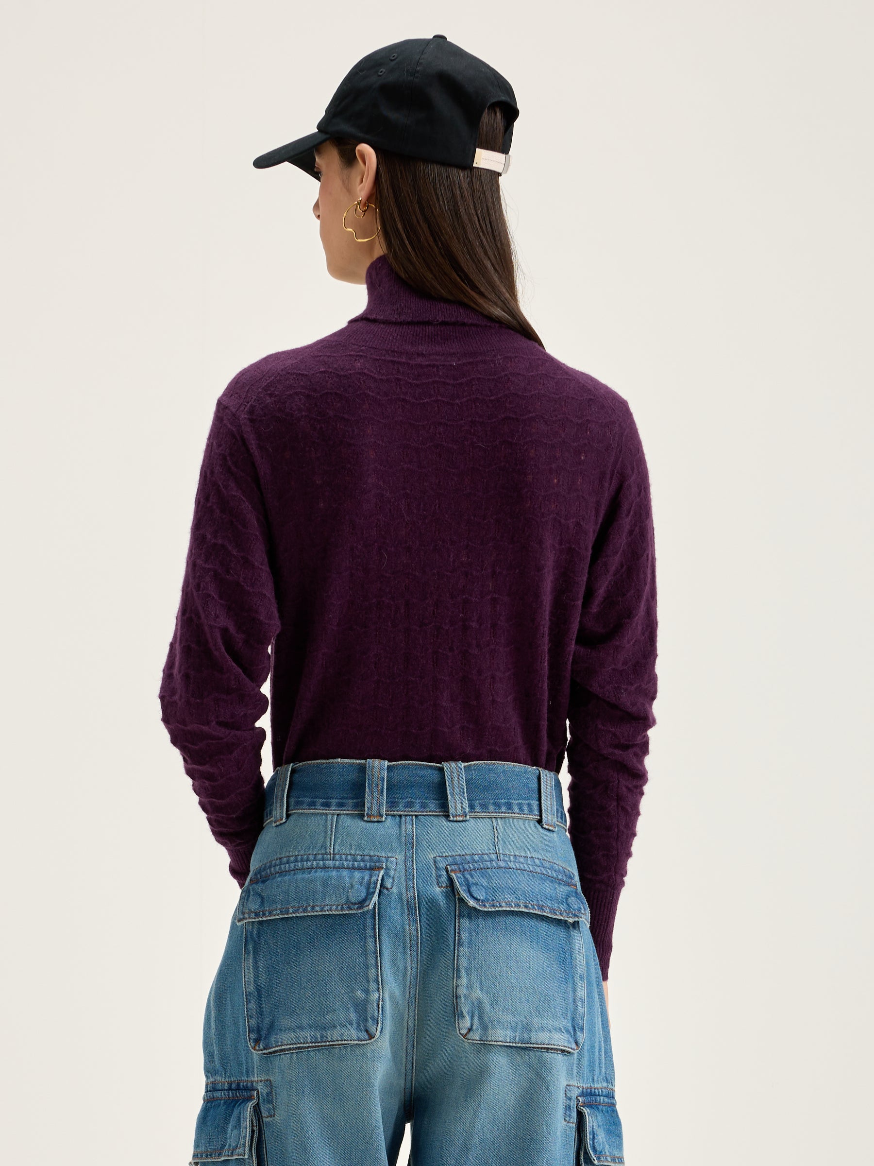 Pull Col Roulé Run - Wine Pour Femme | Bellerose