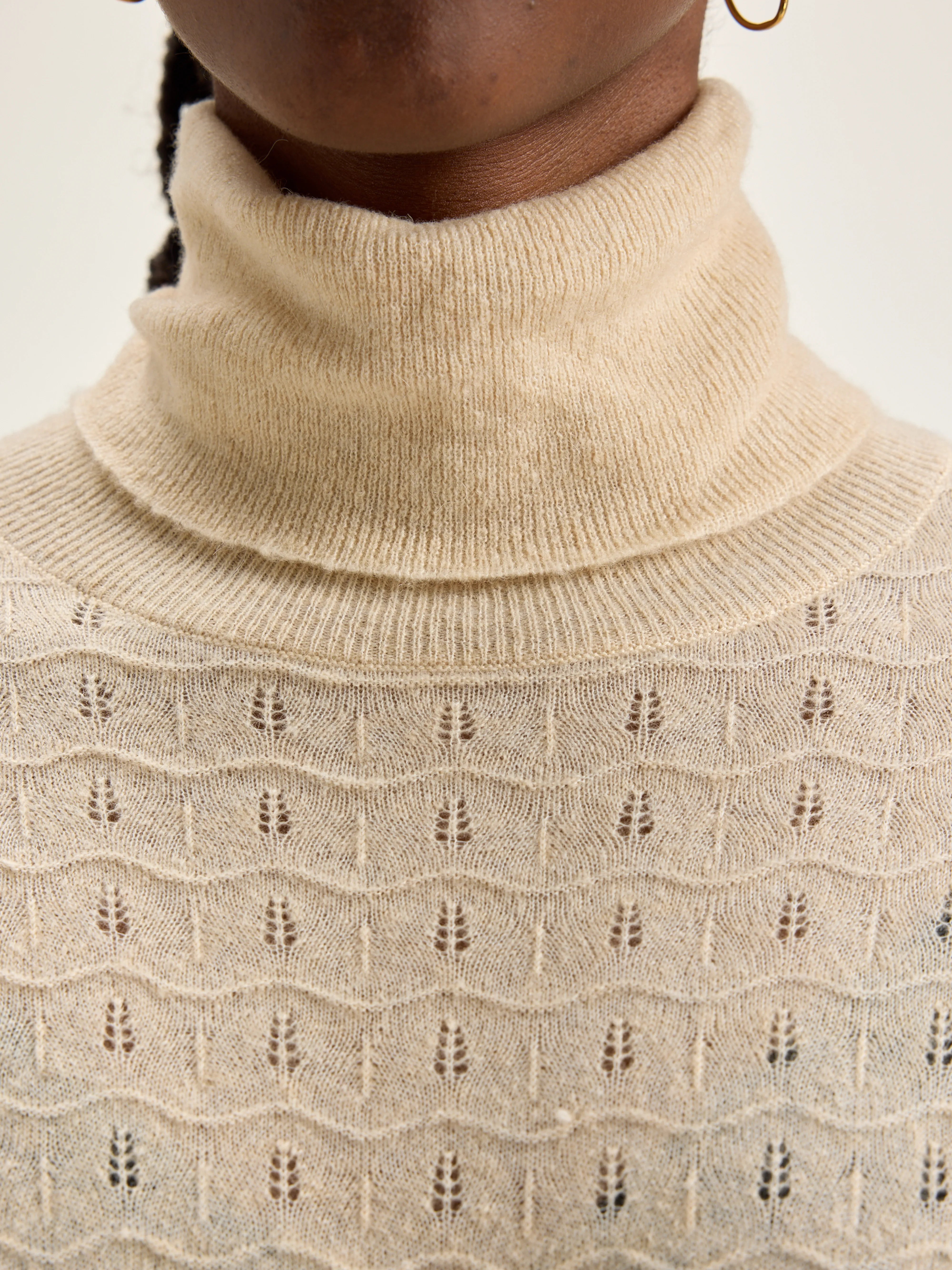 Run Turtleneck Sweater - Cream For Women | Bellerose