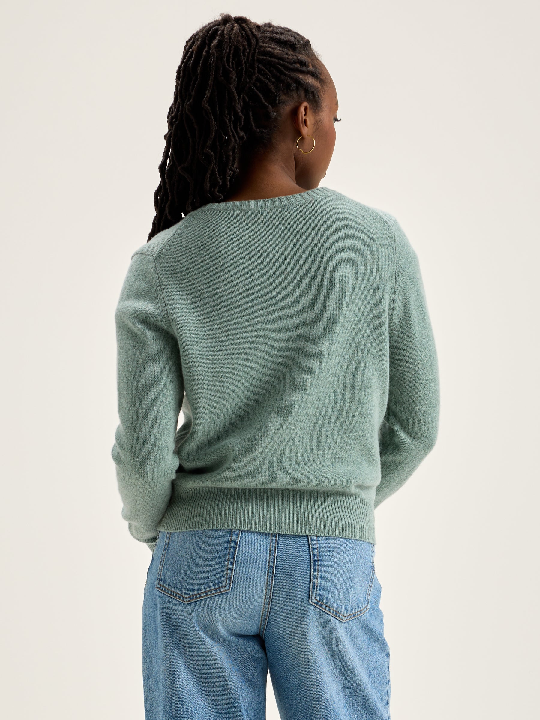 Giwes Crew-neck Cardigan - Rain blue For Women | Bellerose