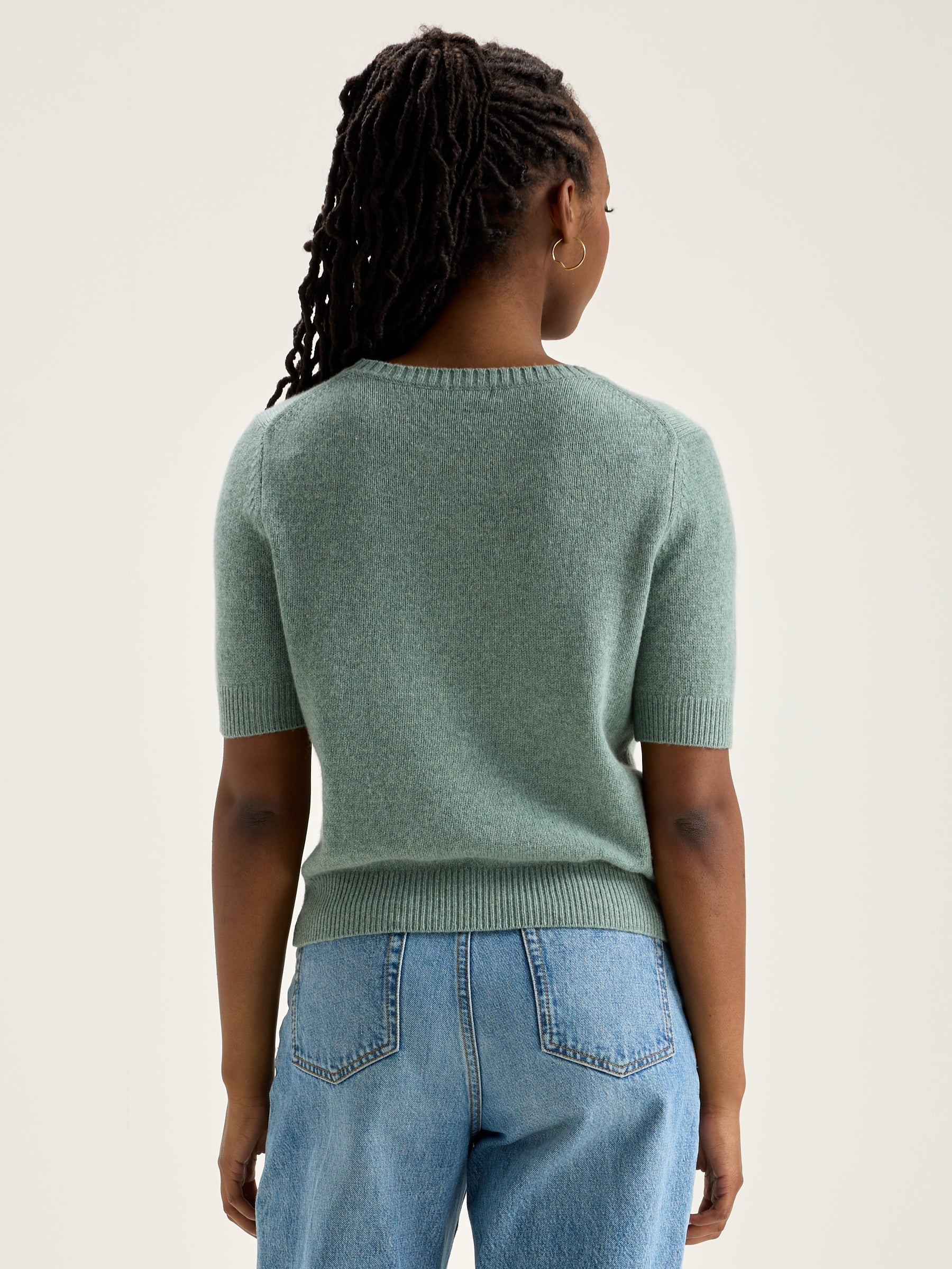 Giwco short-sleeve sweater (242 / W / RAIN BLUE)