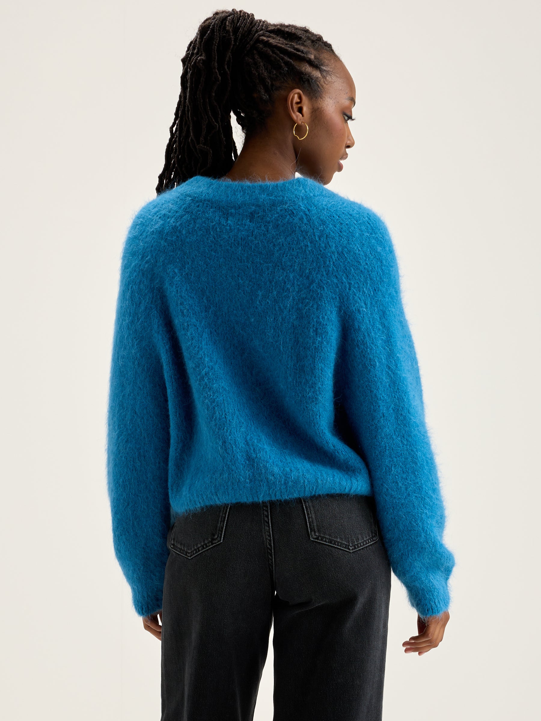 Daruz Cropped Sweater - Ocean For Women | Bellerose