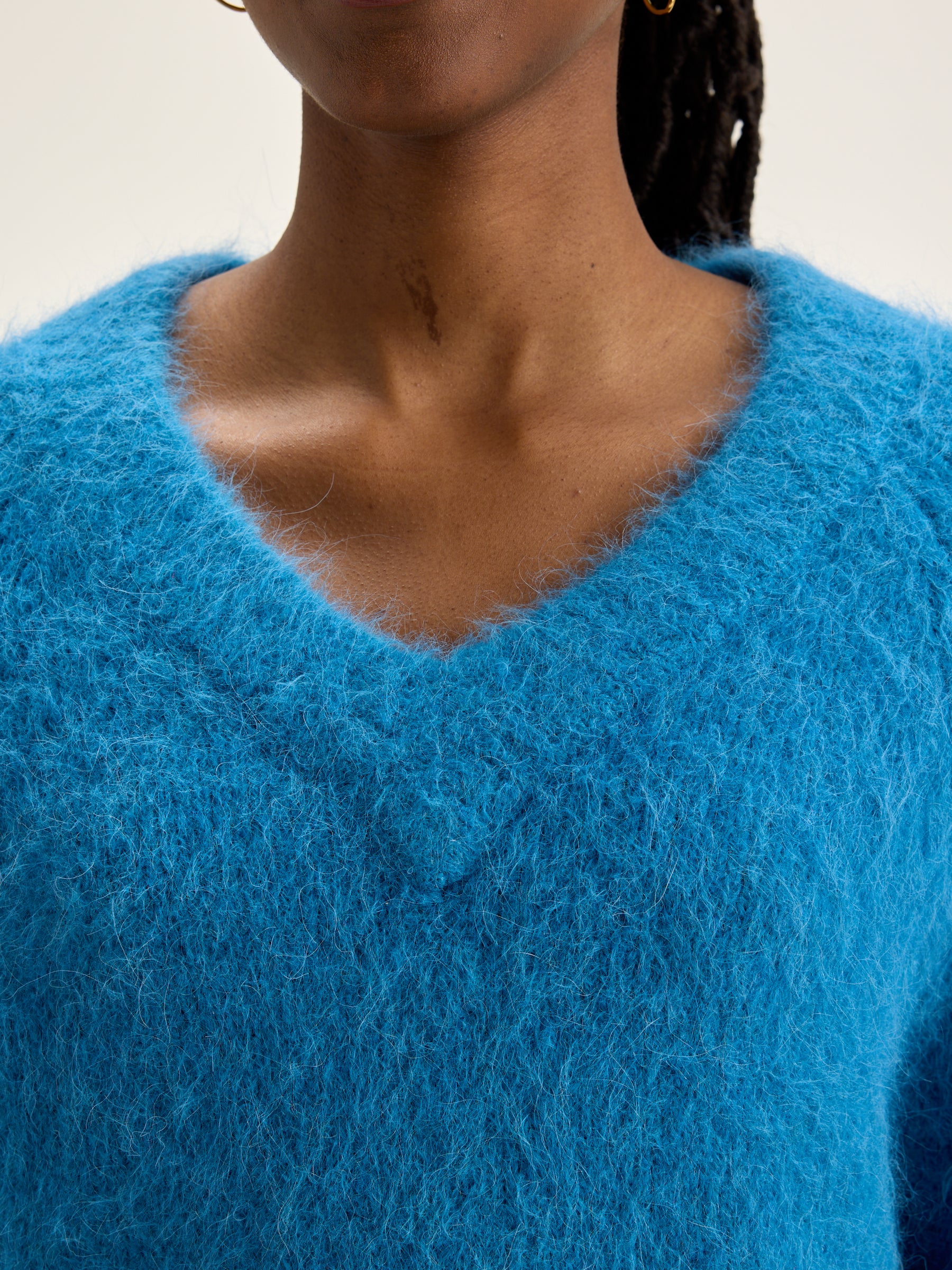 Daruz Cropped Sweater - Ocean For Women | Bellerose