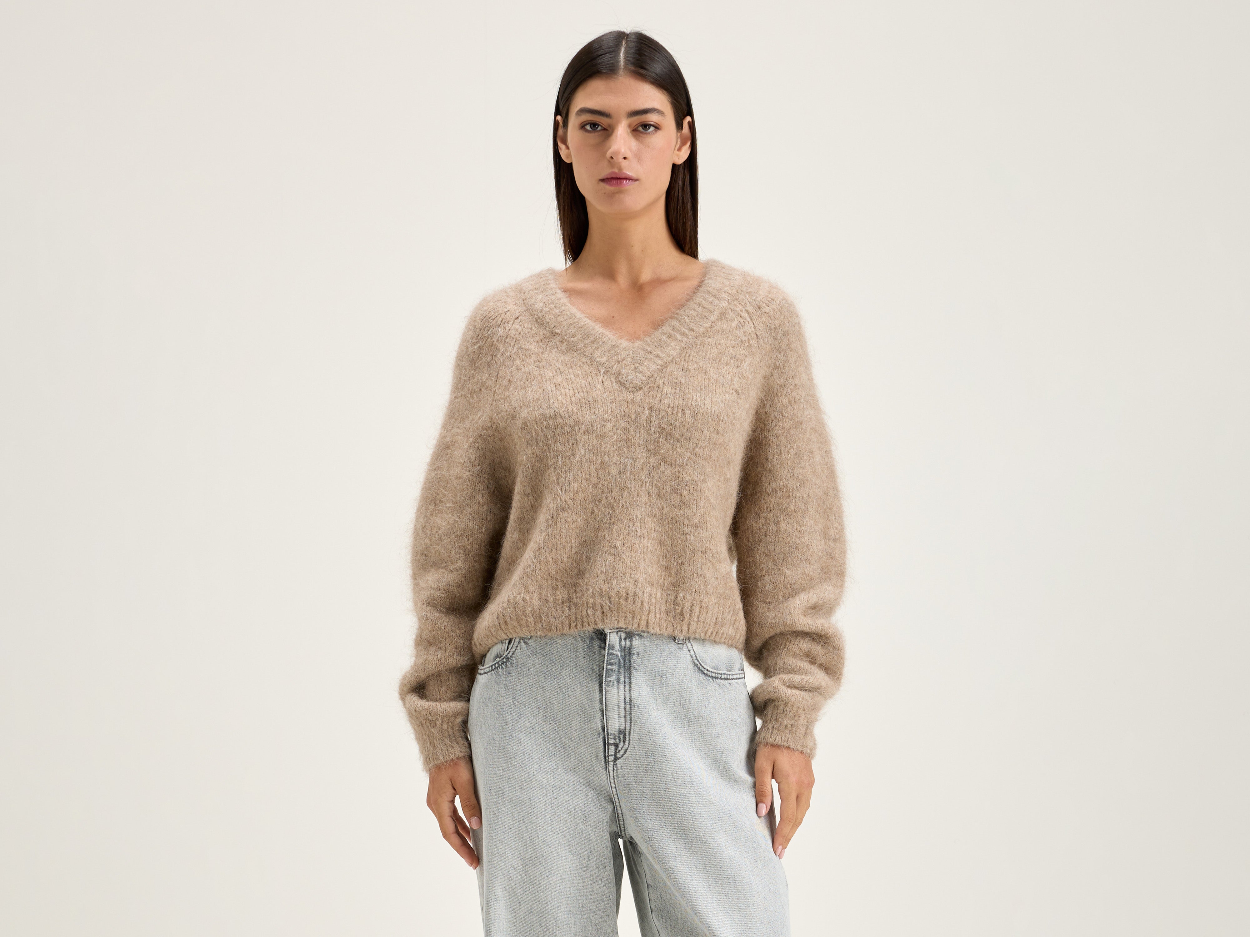 Pull cropped Daruz (242 / W / BEIGE MELANGE)