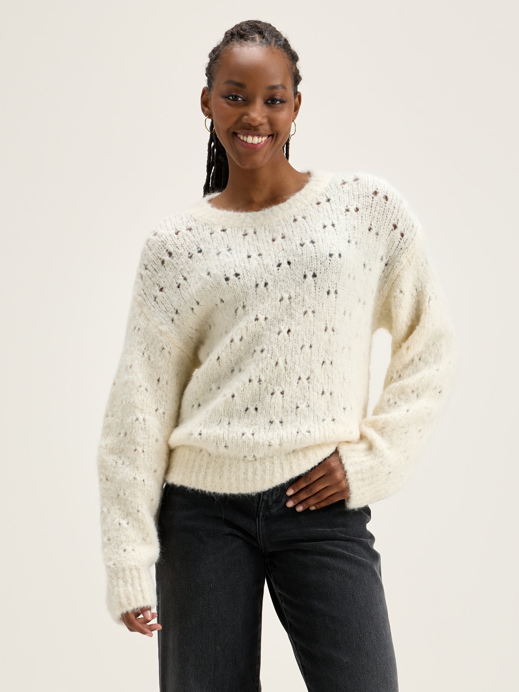 Pull Classique Abot - Off white Pour Femme | Bellerose