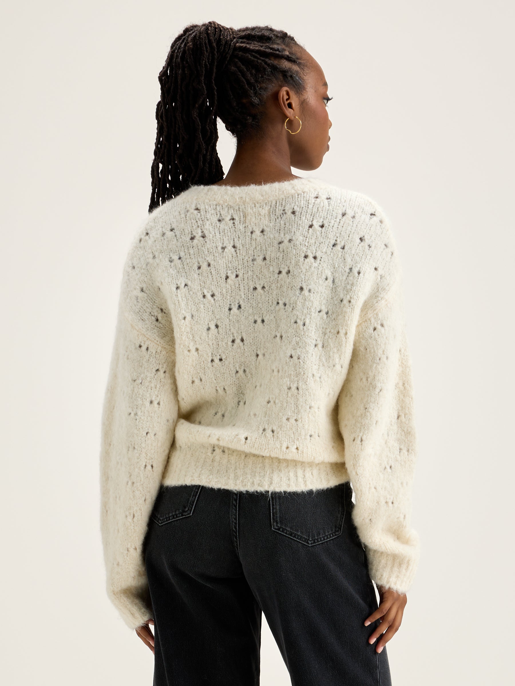 Abot Classic Sweater - Off white For Women | Bellerose