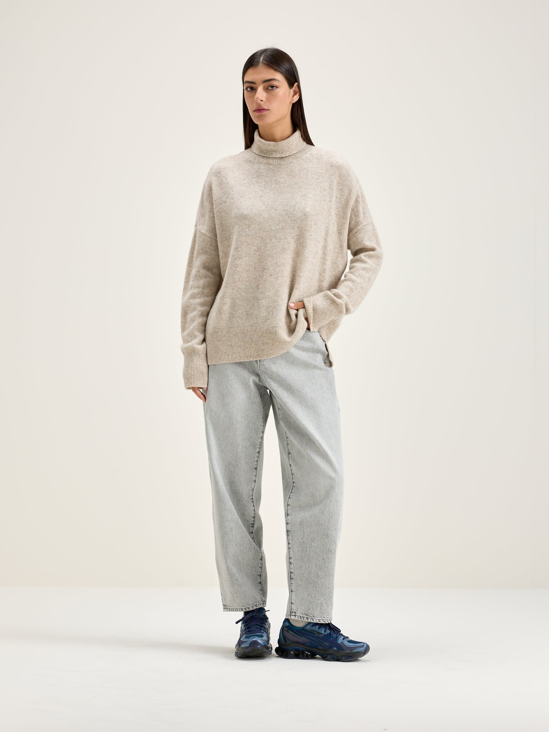 Ganzi Turtleneck Sweater - Oyster For Women | Bellerose