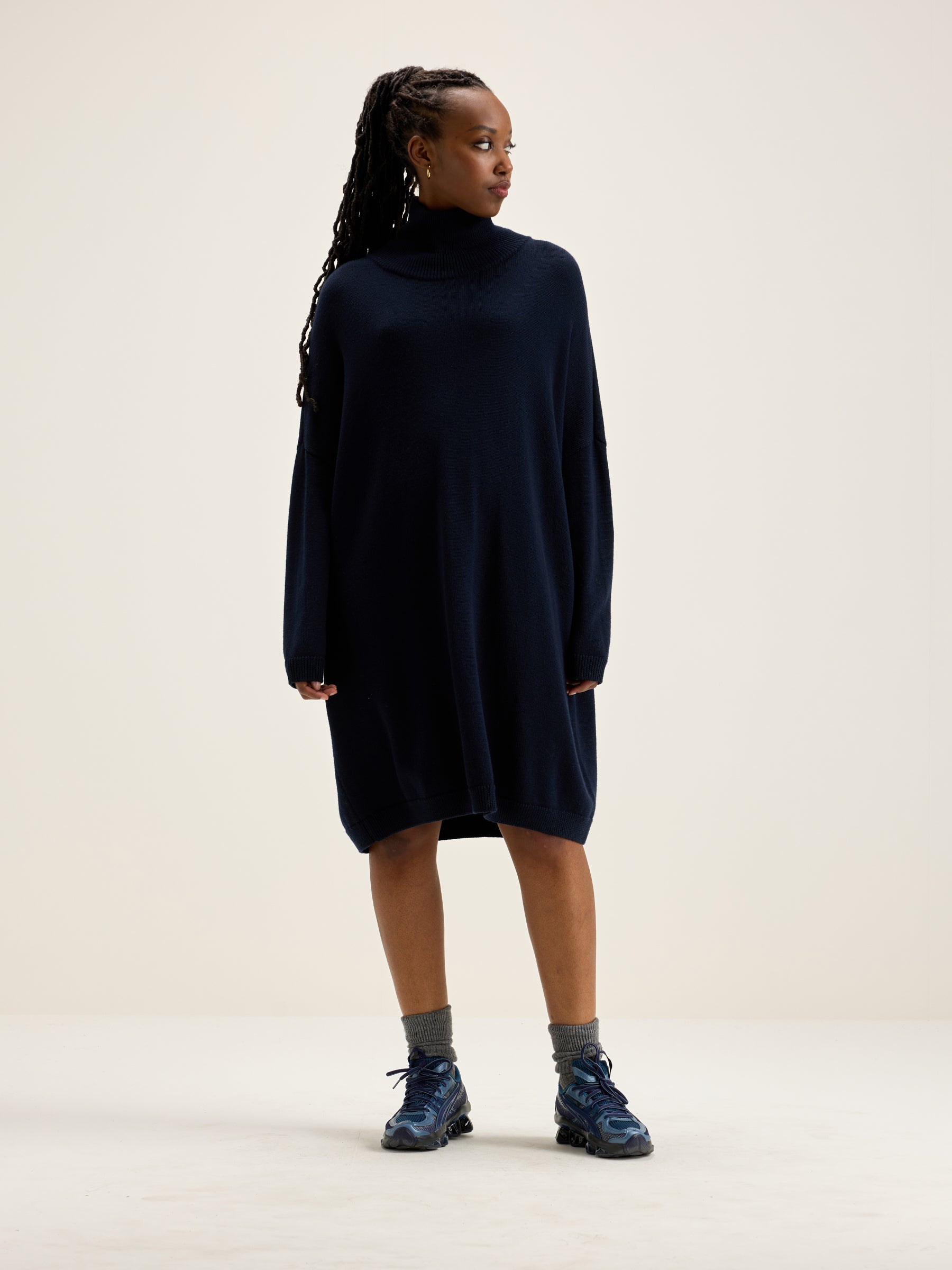 Sens Knit Dress - Navy For Women | Bellerose